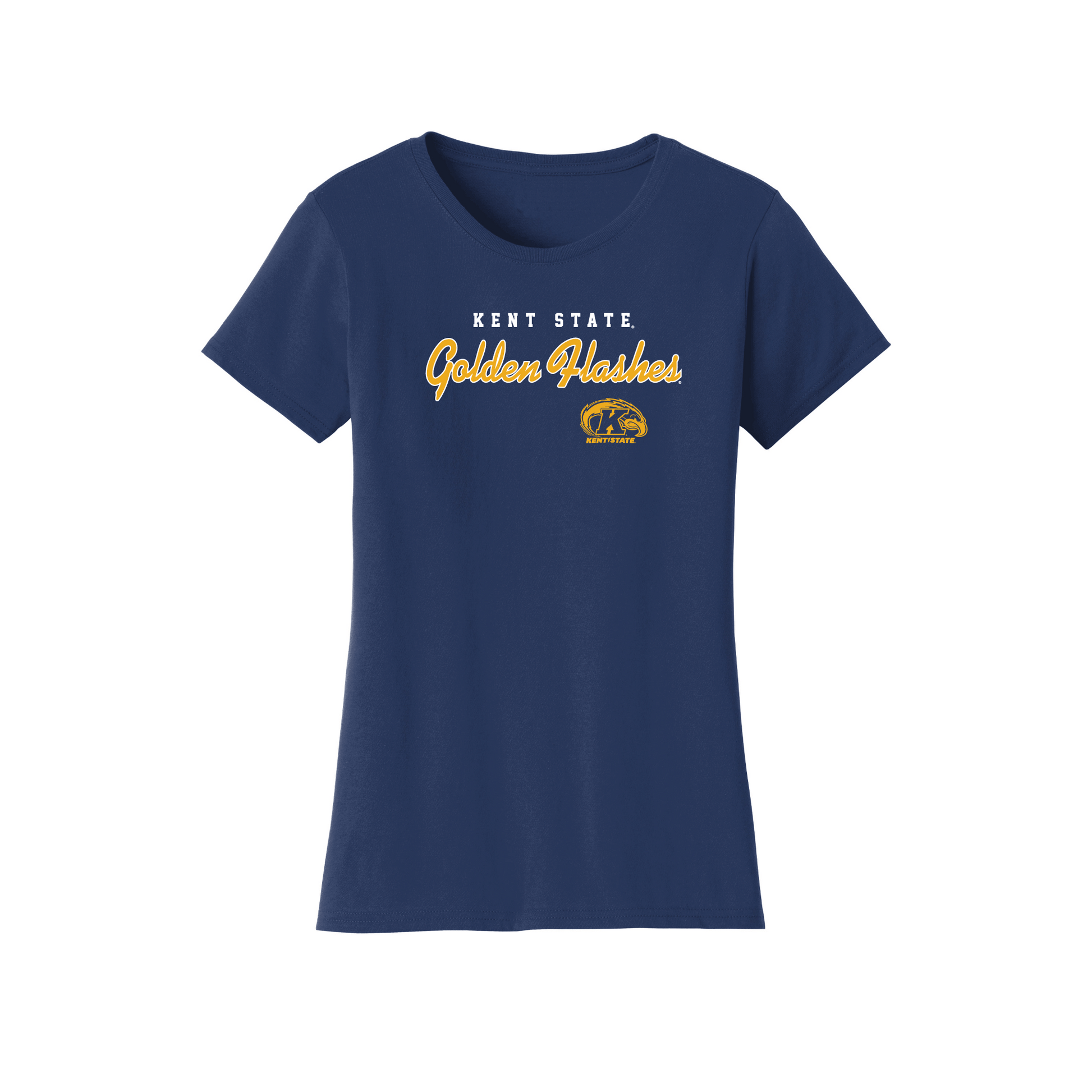 Kent State University Golden Flashes Machine Script Womens T-Shirt