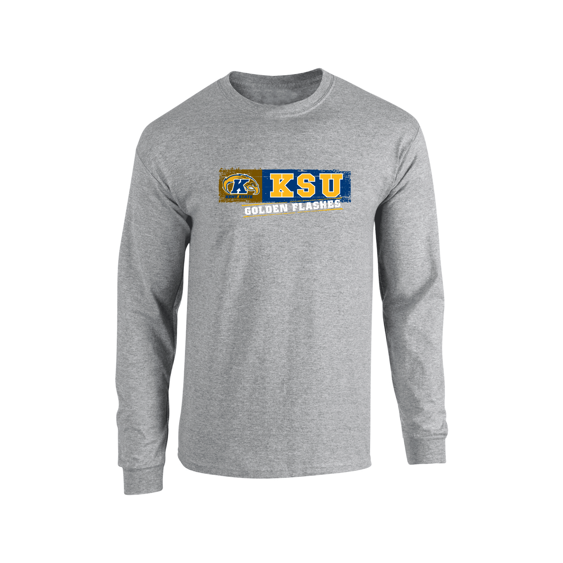 Kent State University Golden Flashes Sticker Adult Long Sleeve T-Shirt