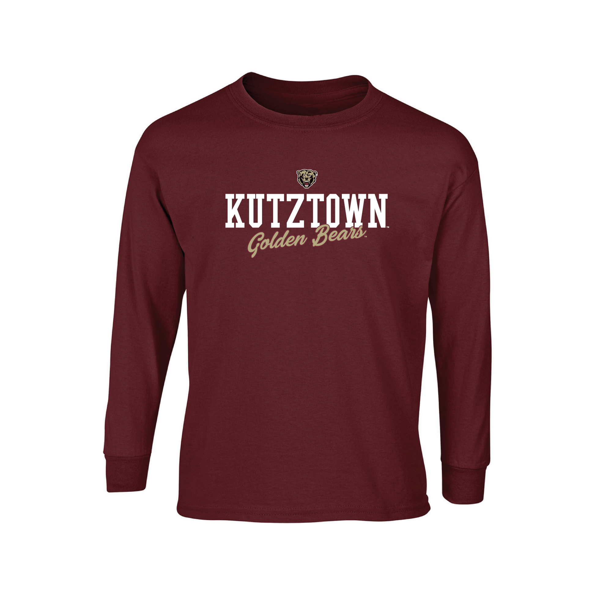 Kutztown University Golden Bears Campus Script Adult Long Sleeve T-Shirt
