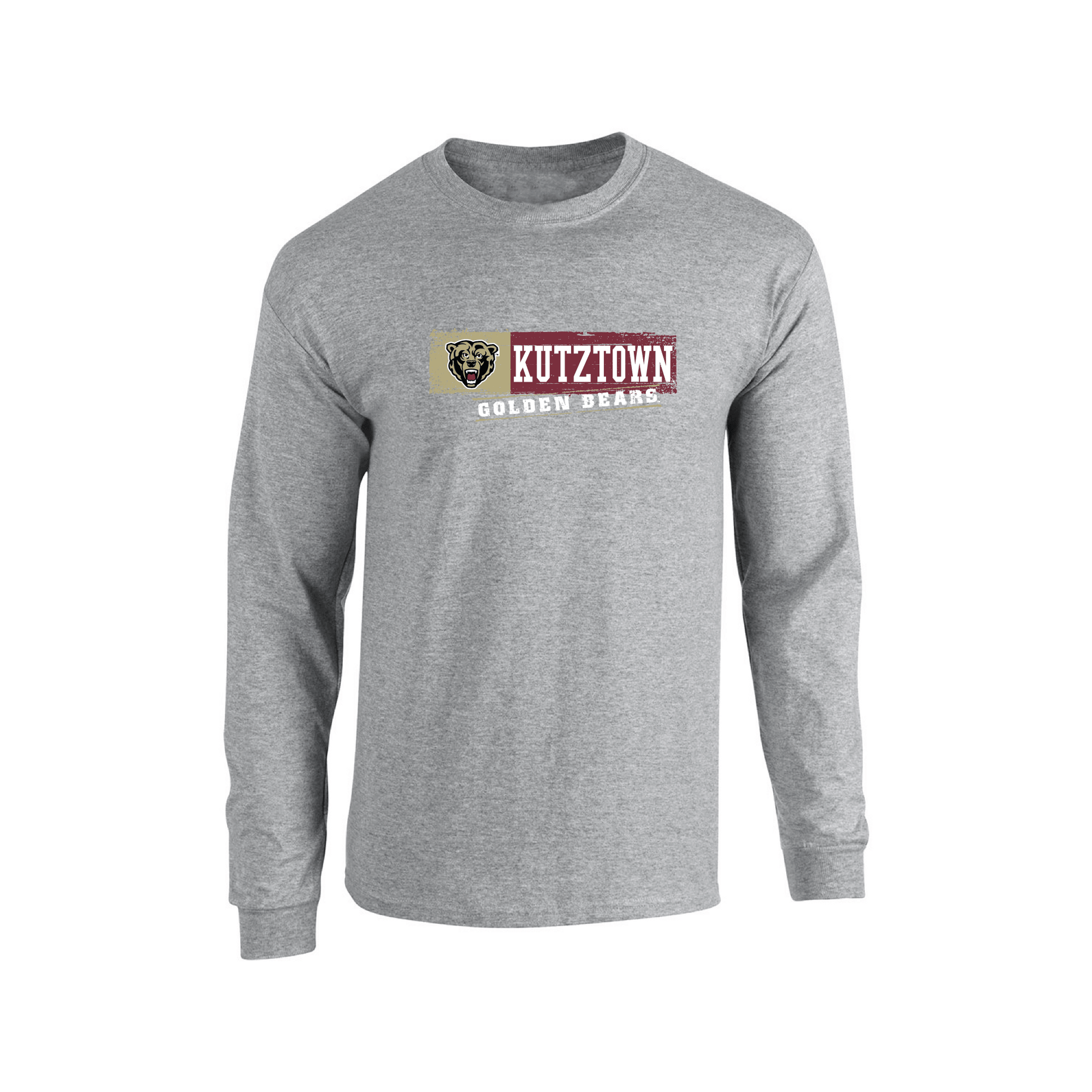Kutztown University Golden Bears Sticker Adult Long Sleeve T-Shirt