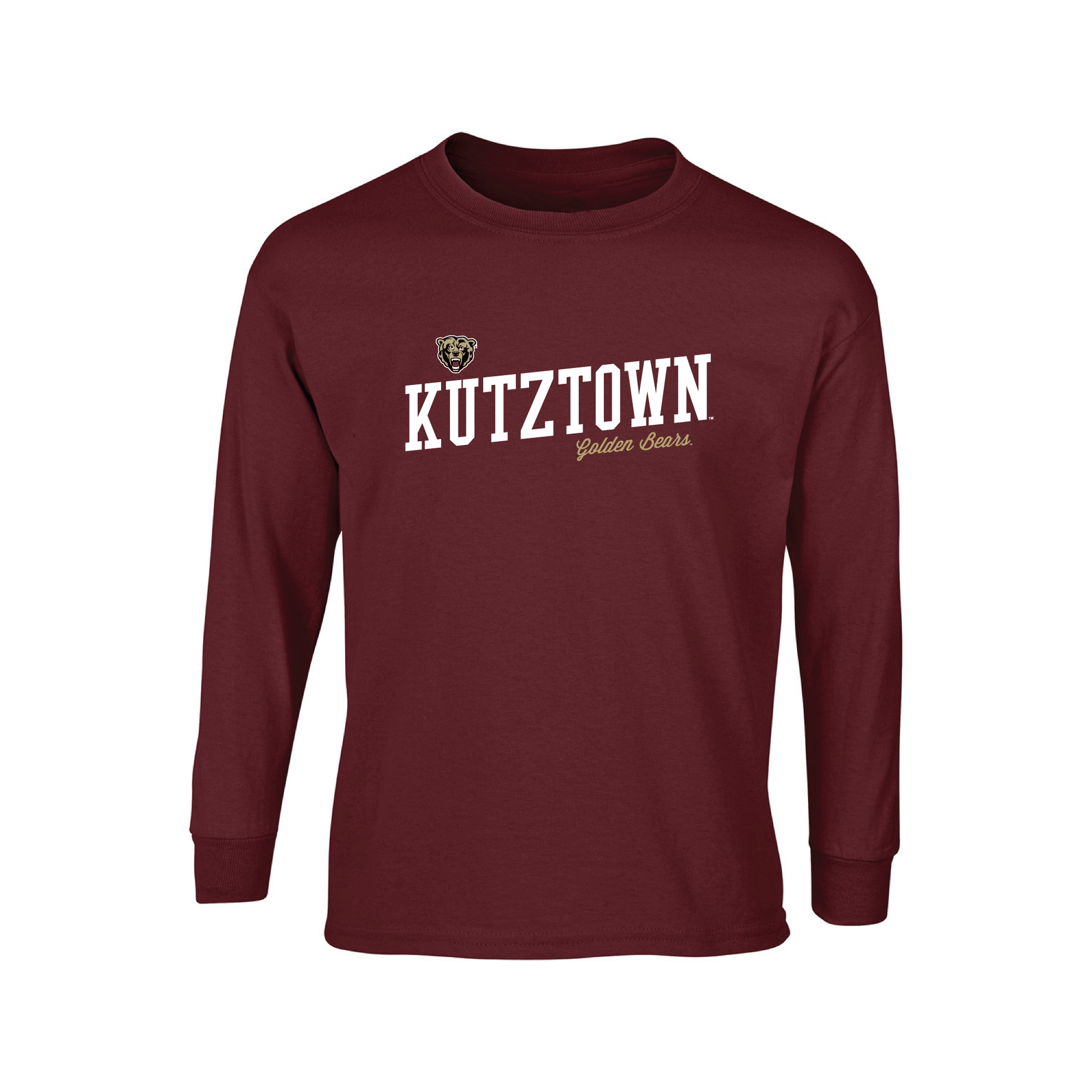 Kutztown University Golden Bears Uphill Victory Adult Long Sleeve T-Shirt