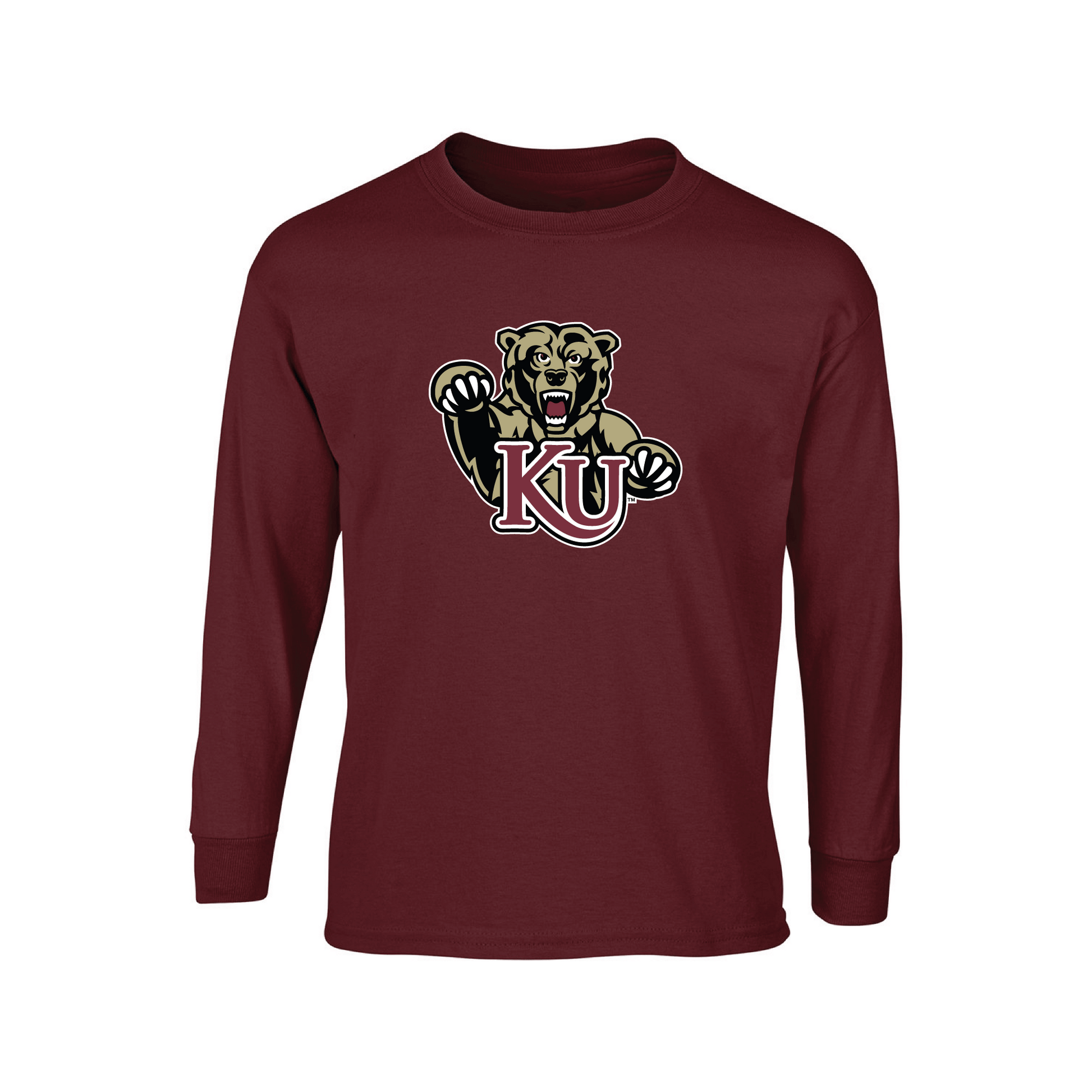 Kutztown University Golden Bears Jumbo Logo Adult Long Sleeve T-Shirt