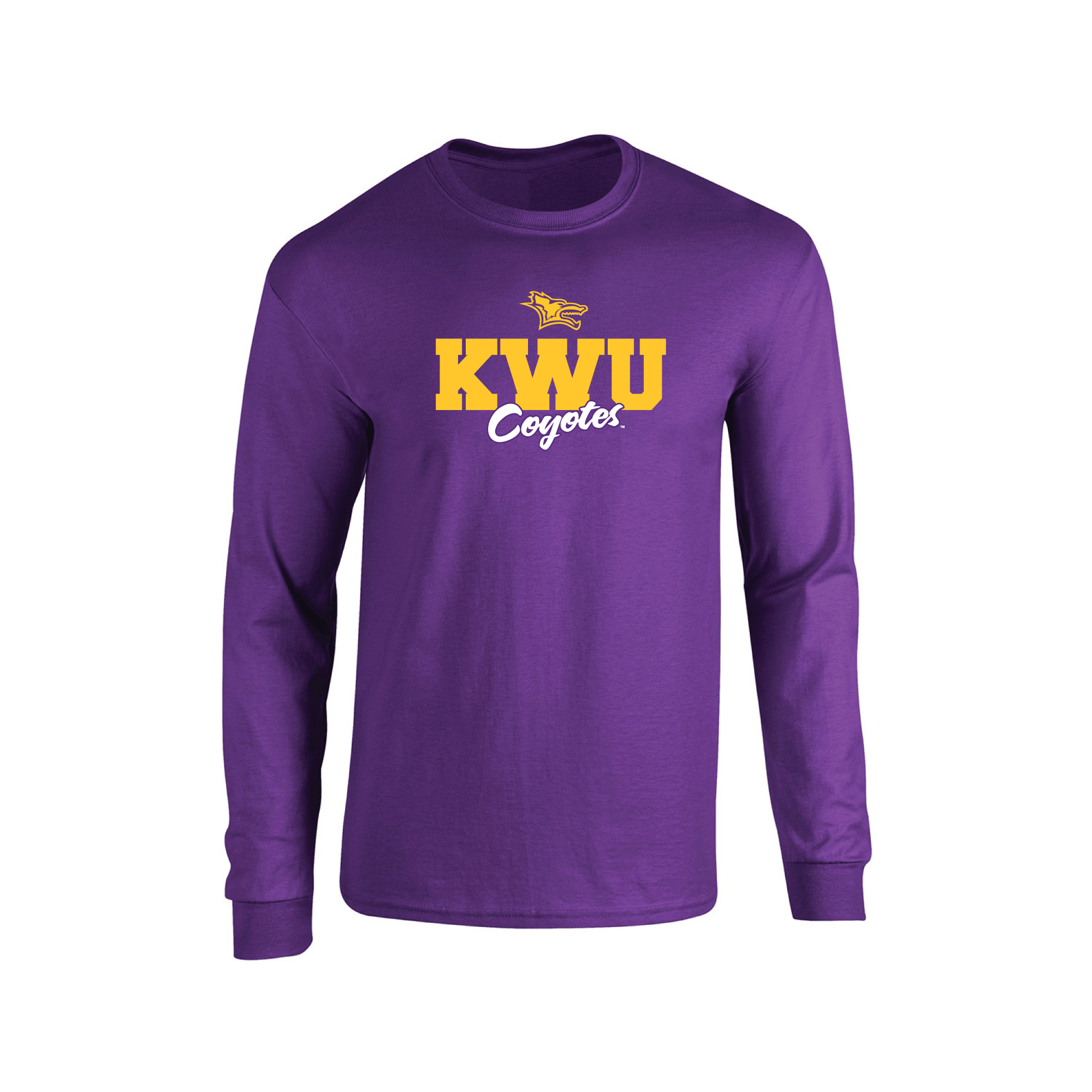 Kansas Wesleyan University Coyotes Campus Script Adult Long Sleeve T-Shirt