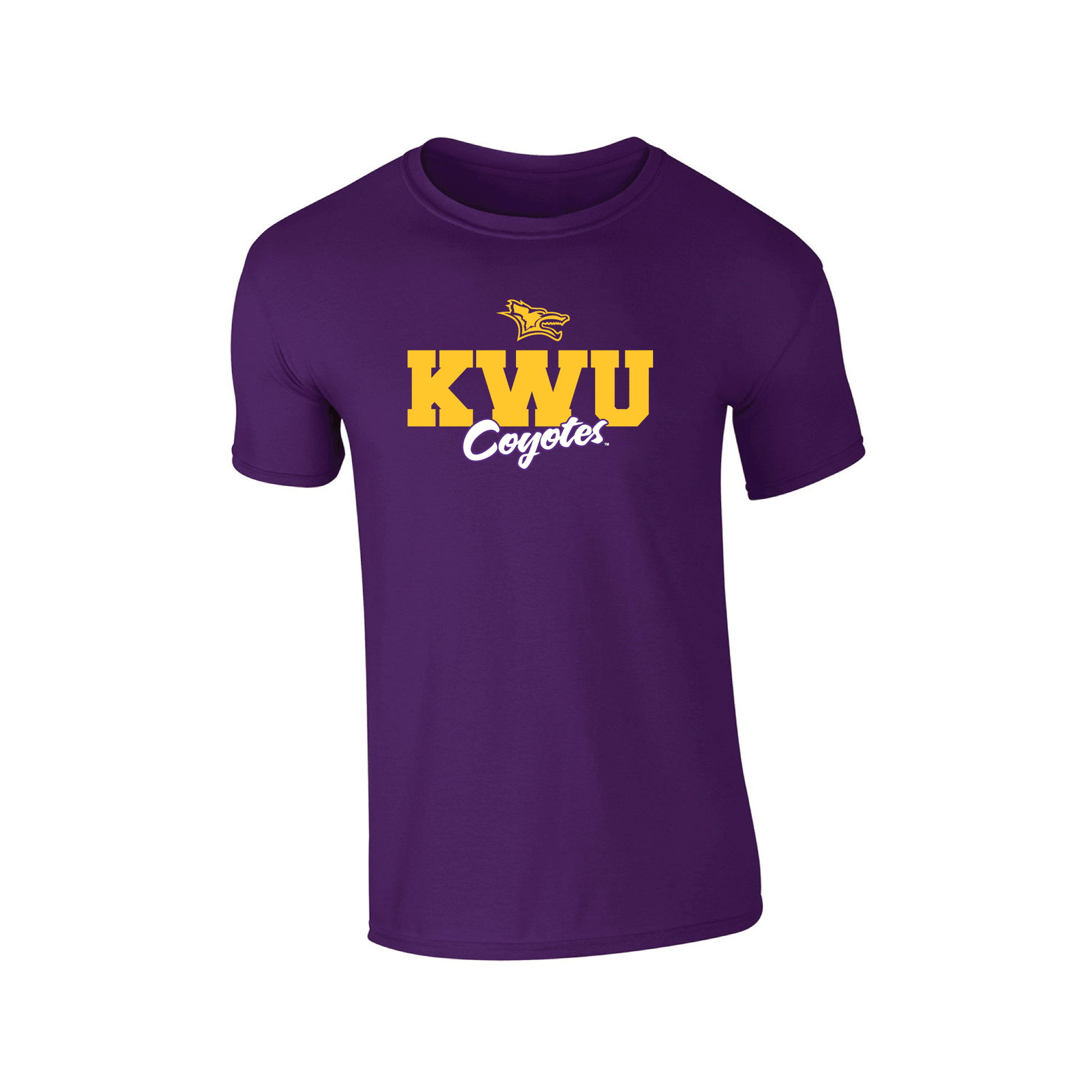 Kansas Wesleyan University Coyotes Campus Script Adult T-Shirt