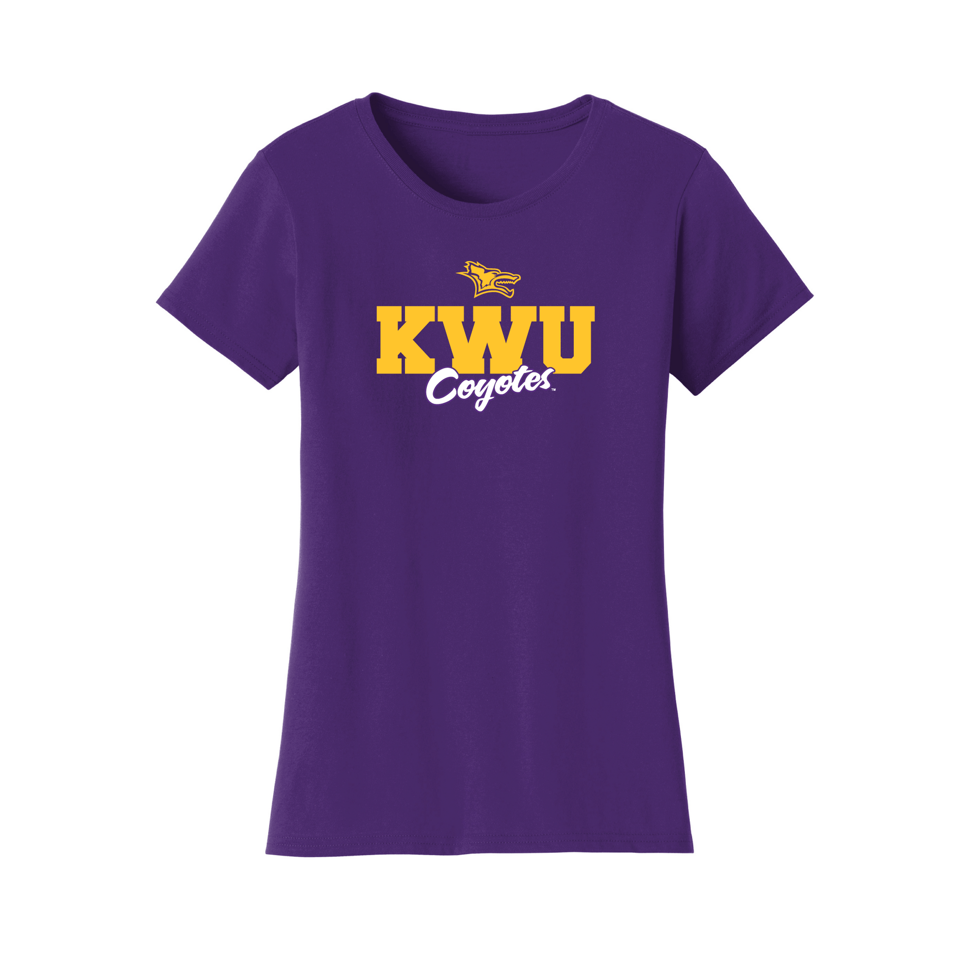 Kansas Wesleyan University Coyotes Campus Script Womens T-Shirt
