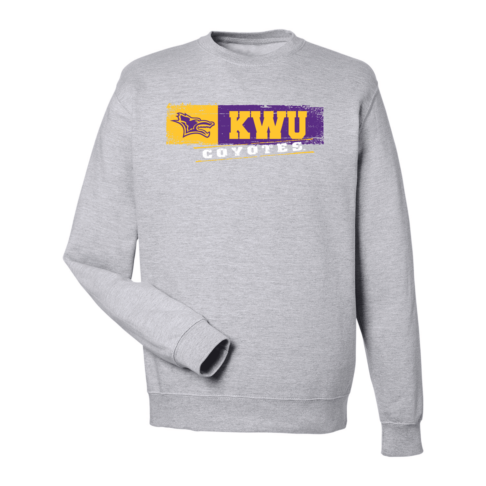Kansas Wesleyan University Coyotes Sticker Crewneck Sweatshirt