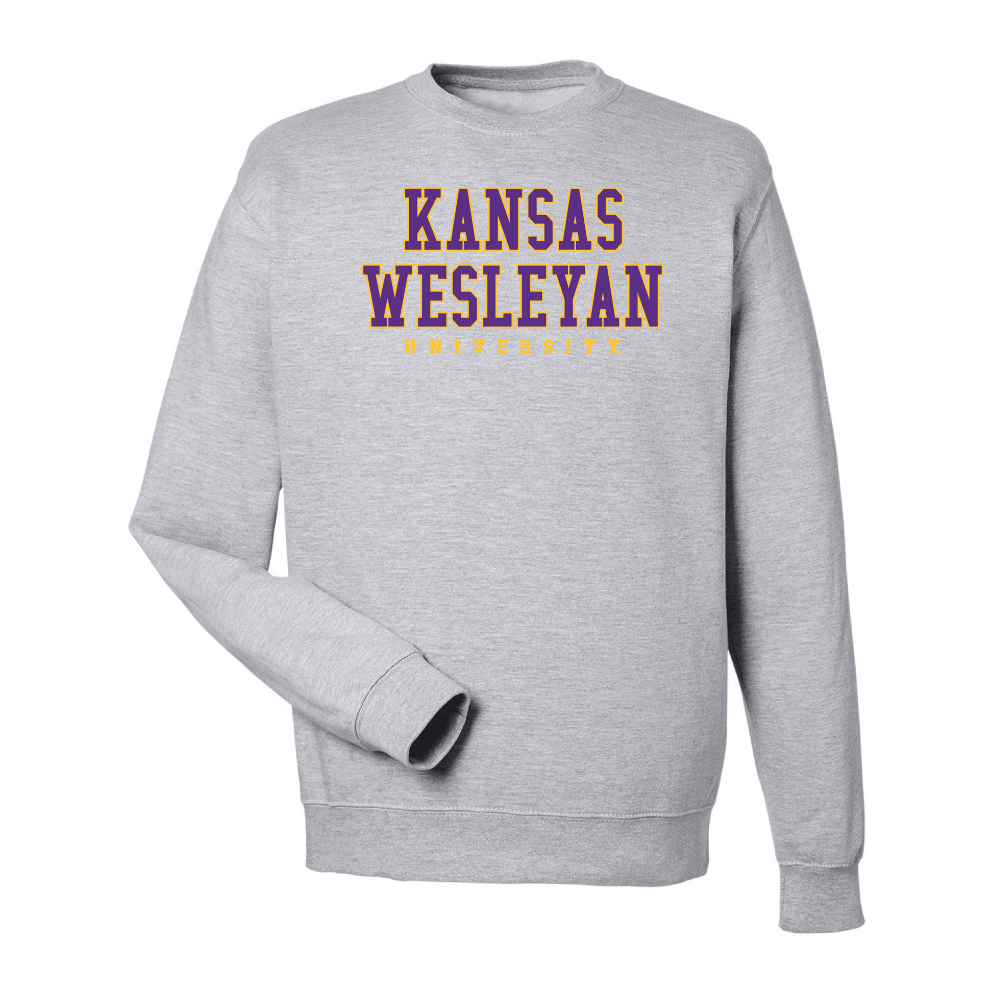 Kansas Wesleyan University Coyotes Block Crewneck Sweatshirt