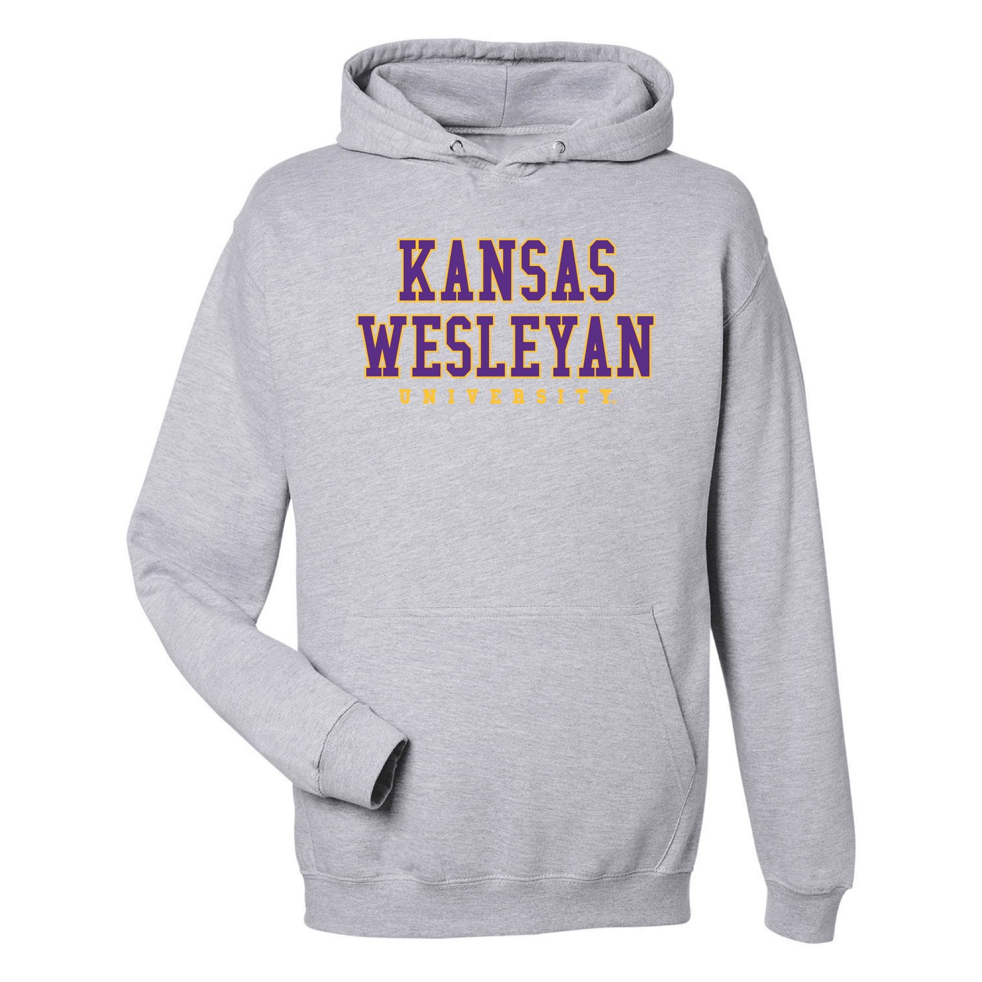Kansas Wesleyan University Coyotes Block Hooded Sweatshirt