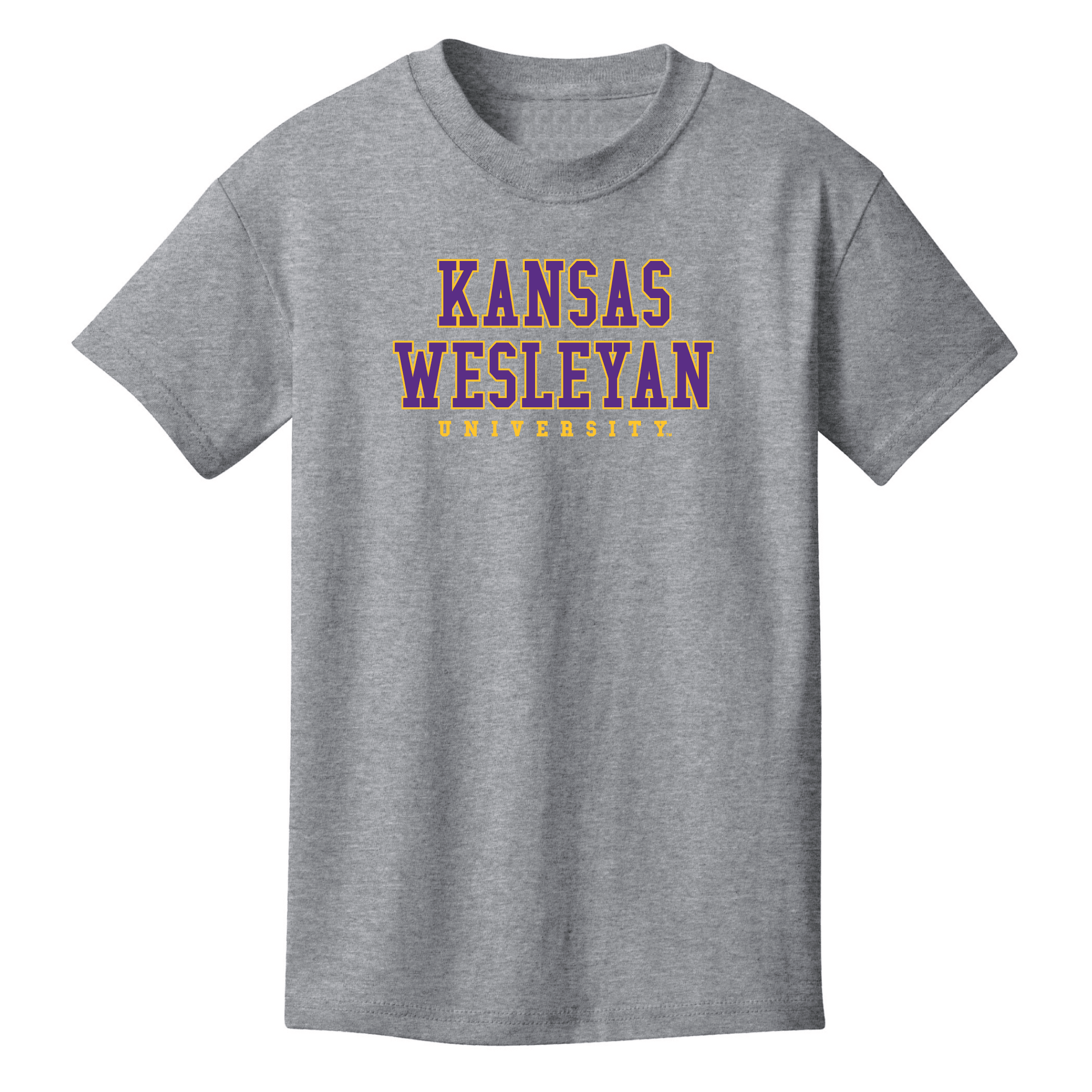 Kansas Wesleyan University Coyotes Block Youth T-Shirt