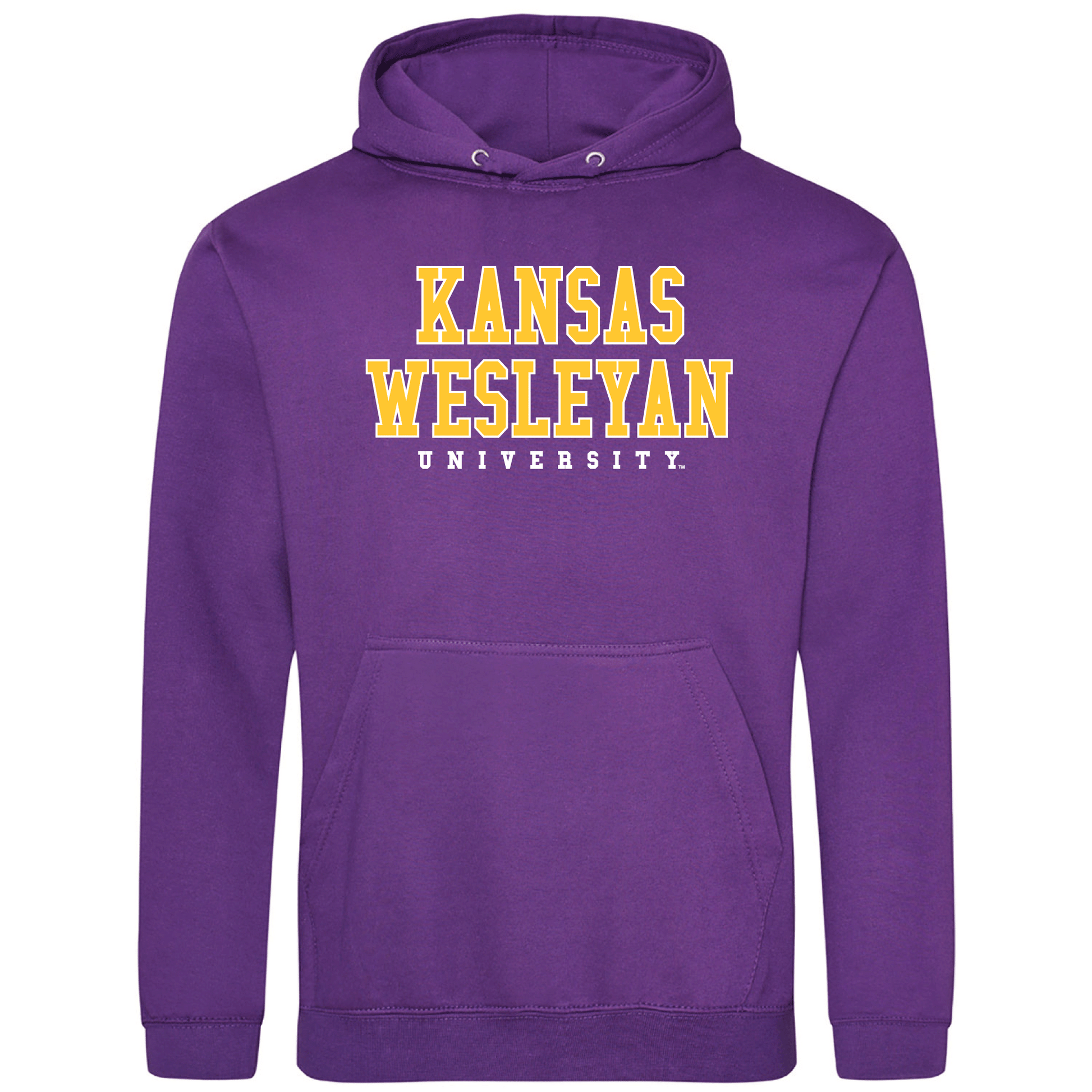 Kansas Wesleyan University Coyotes Block Hooded Sweatshirt