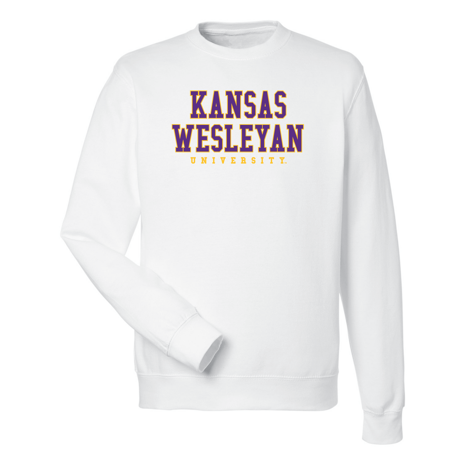 Kansas Wesleyan University Coyotes Block Crewneck Sweatshirt