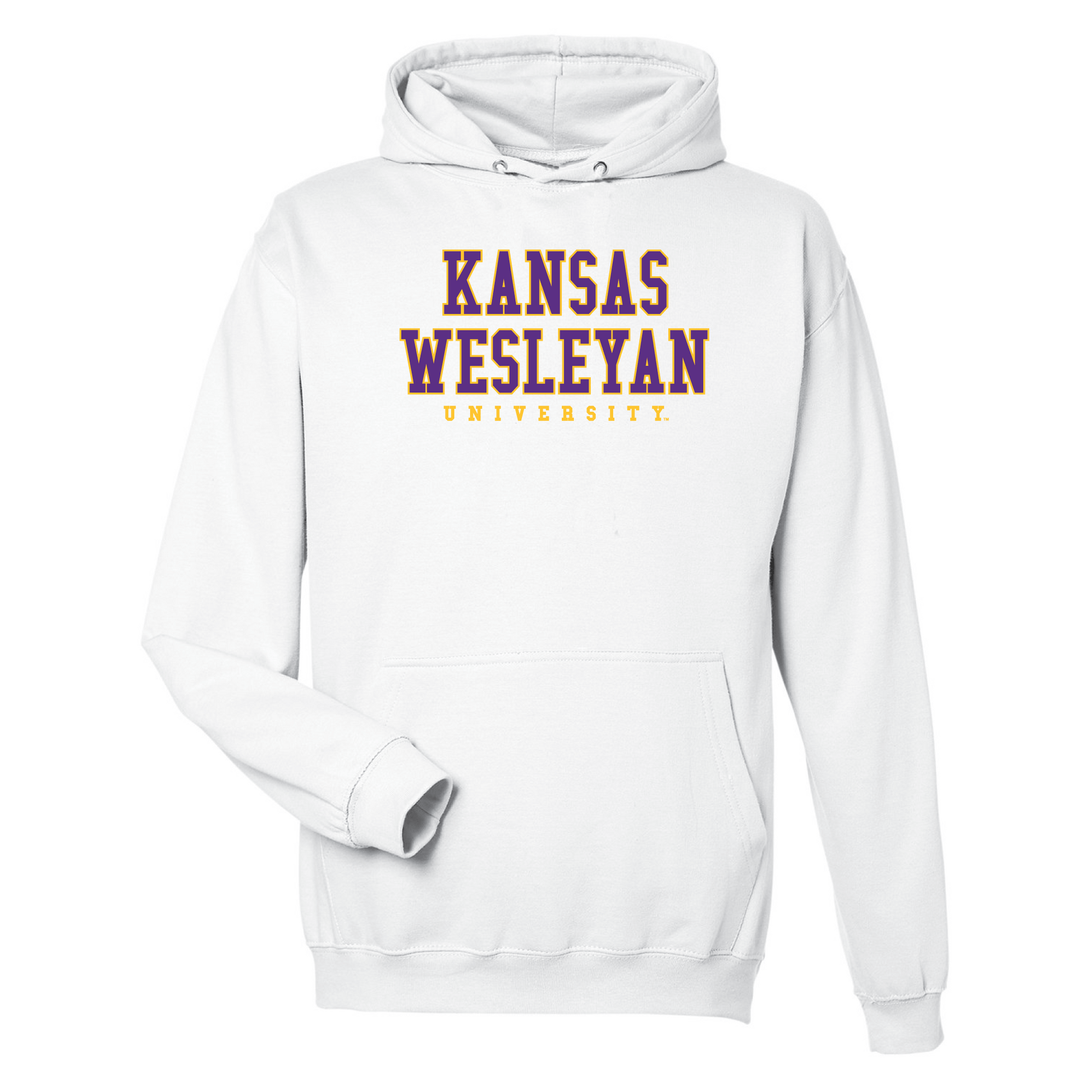Kansas Wesleyan University Coyotes Block Hooded Sweatshirt