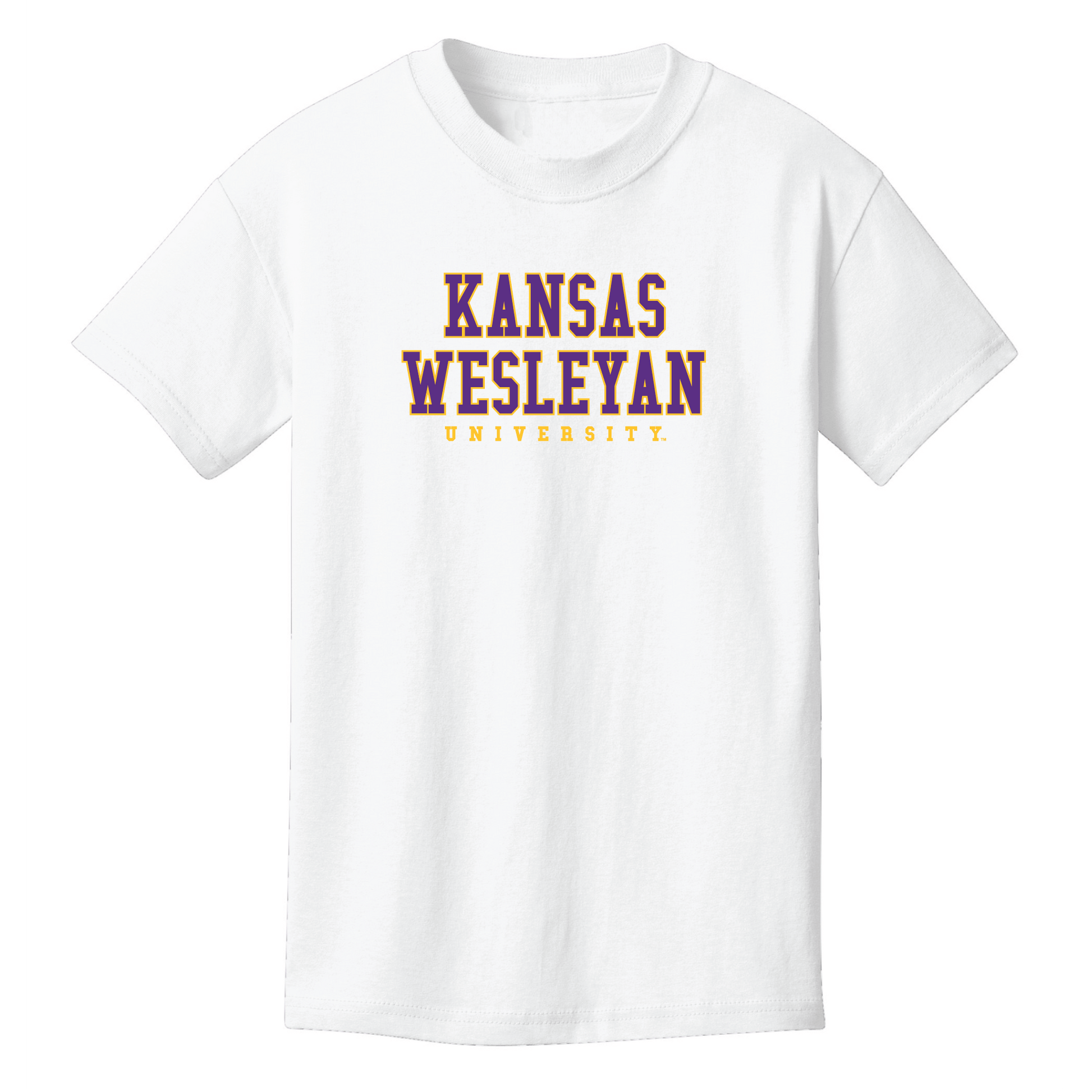 Kansas Wesleyan University Coyotes Block Youth T-Shirt