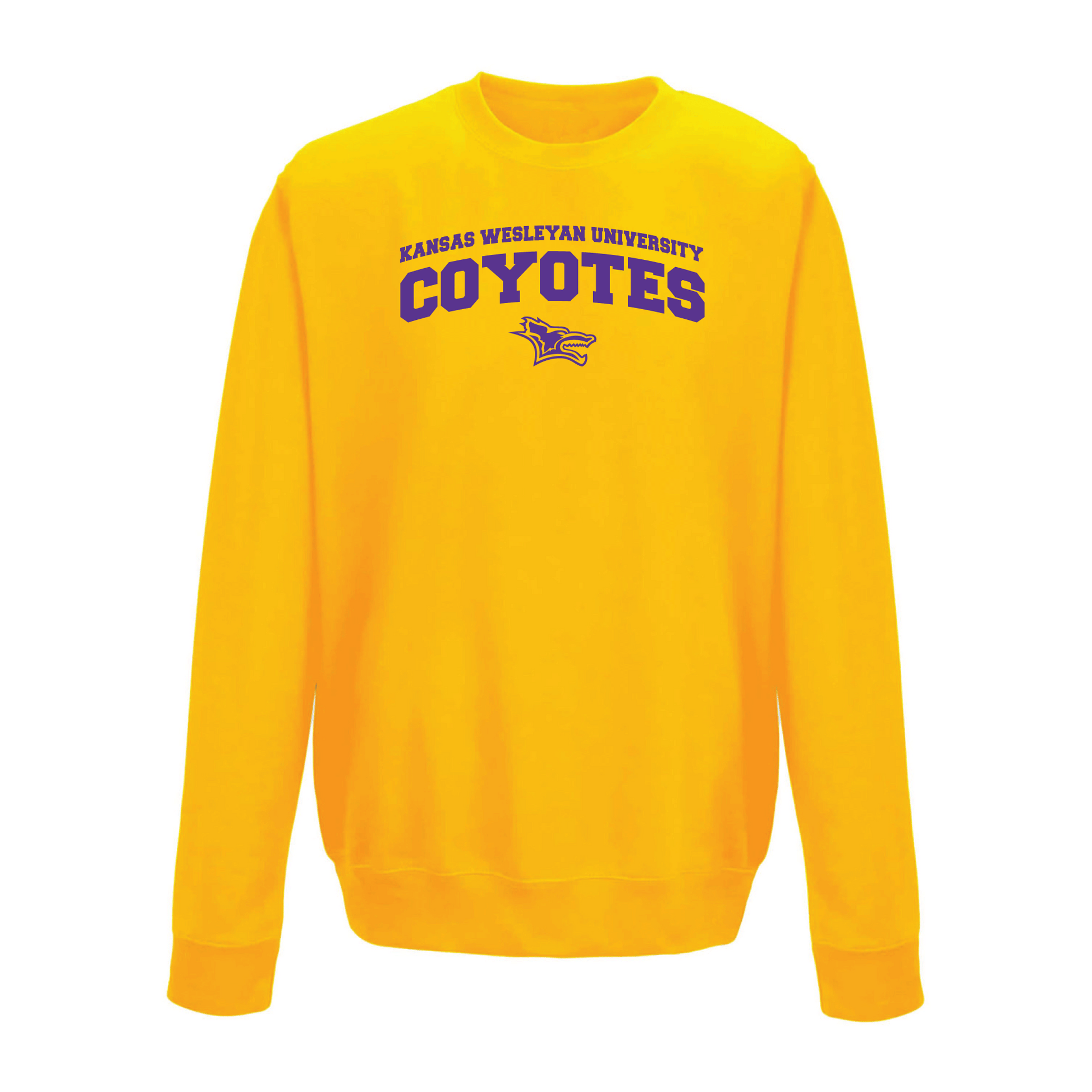 Kansas Wesleyan University Coyotes Jumbo Arch Crewneck Sweatshirt