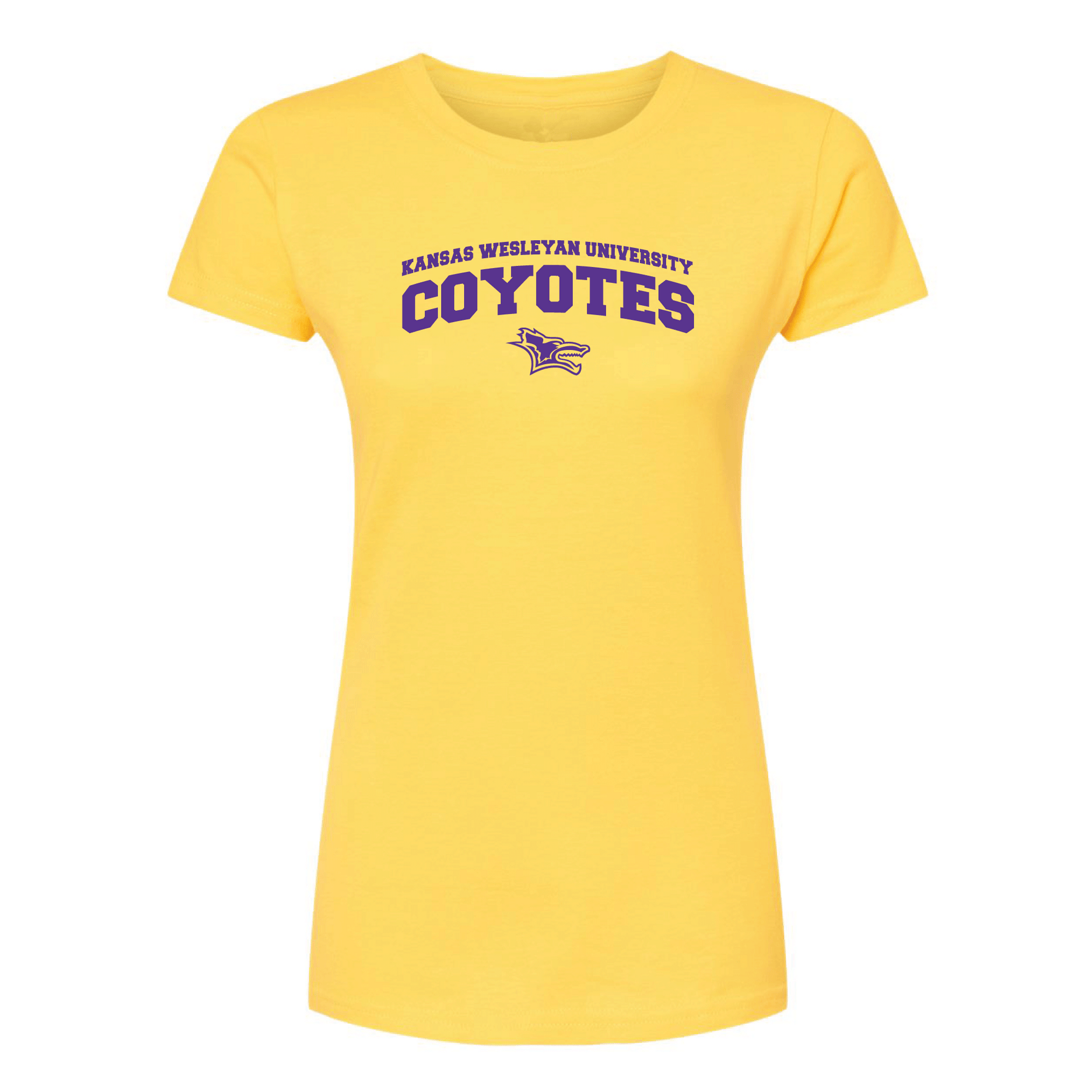 Kansas Wesleyan University Coyotes Jumbo Arch Womens T-Shirt