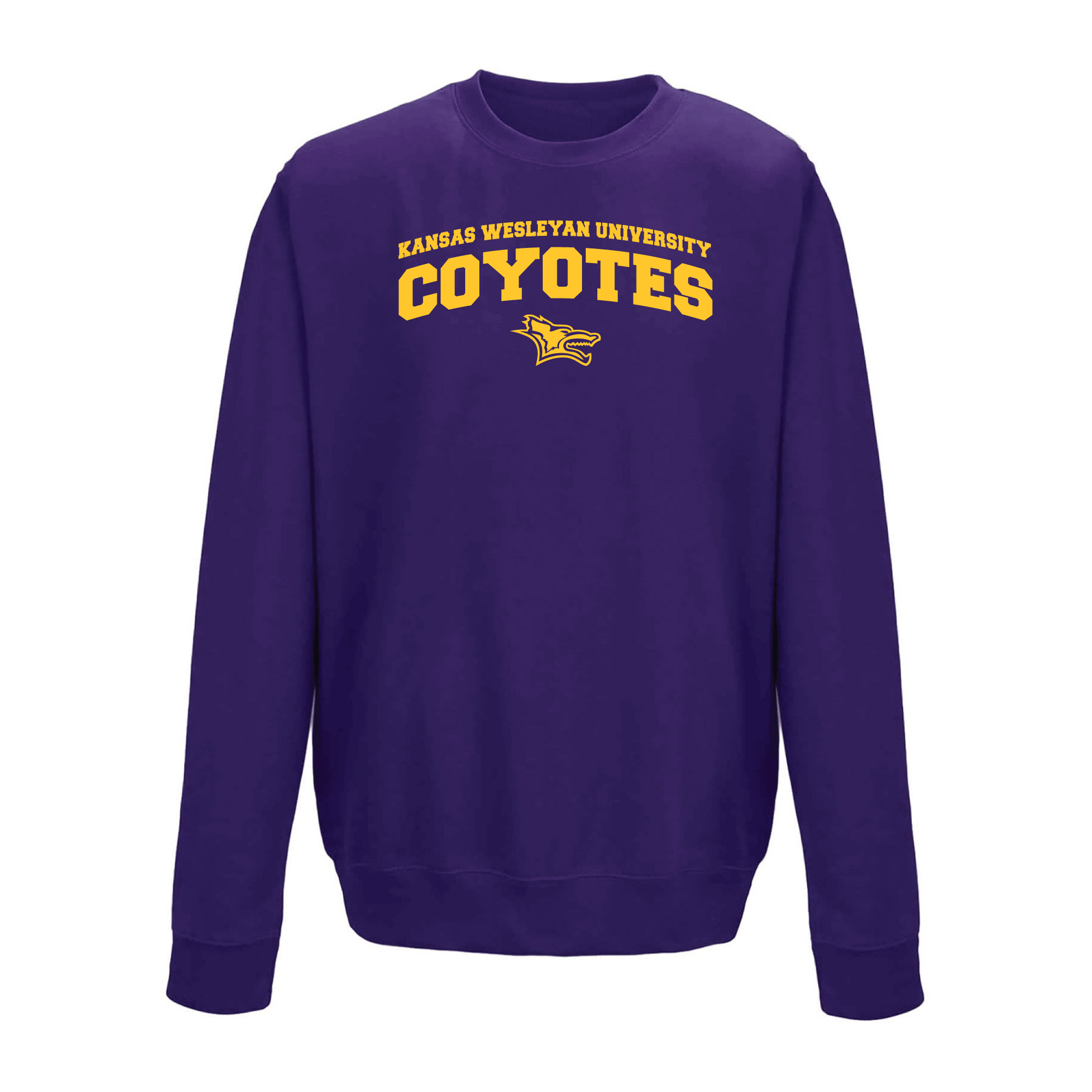 Kansas Wesleyan University Coyotes Jumbo Arch Crewneck Sweatshirt