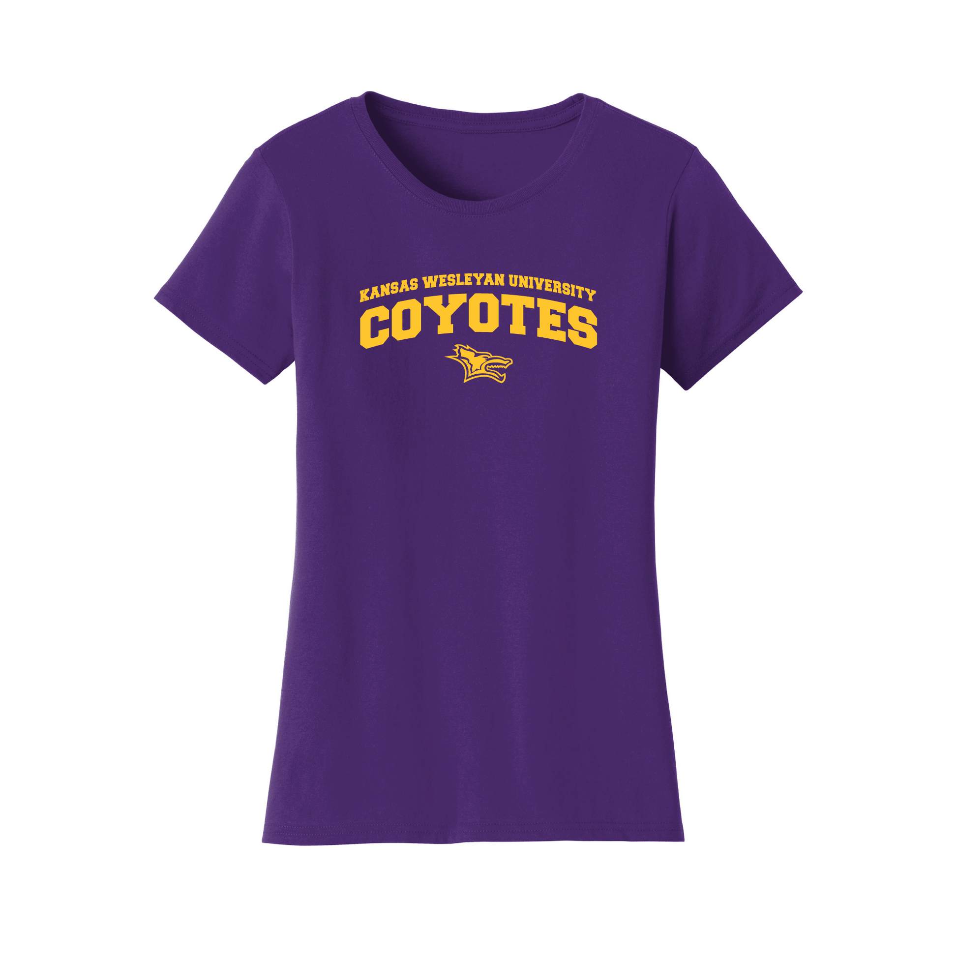 Kansas Wesleyan University Coyotes Jumbo Arch Womens T-Shirt