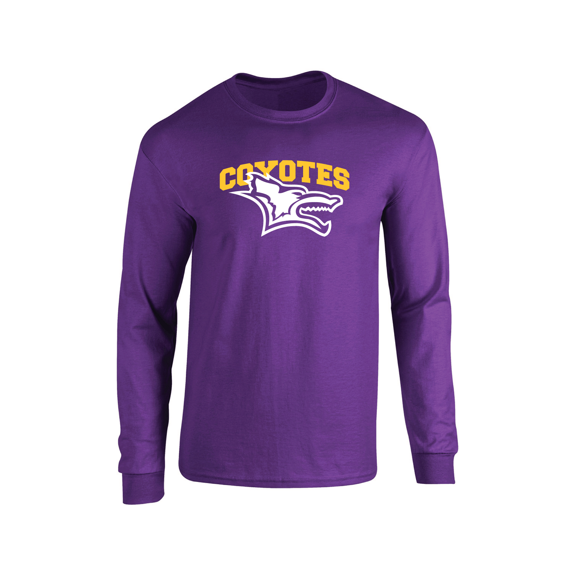 Kansas Wesleyan University Coyotes Jumbo Logo Adult Long Sleeve T-Shirt