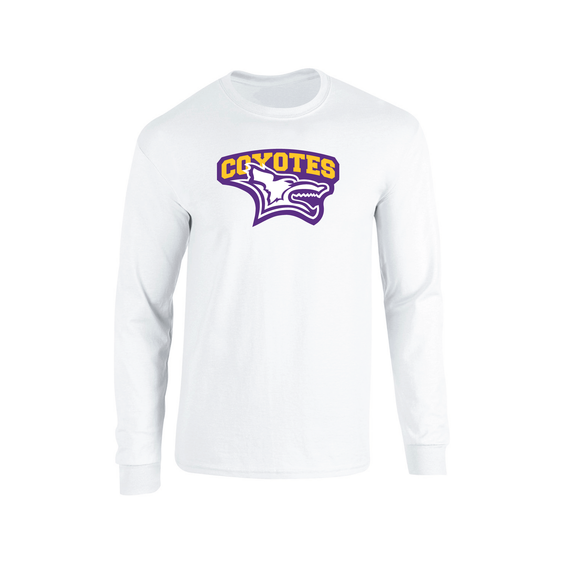 Kansas Wesleyan University Coyotes Jumbo Logo Adult Long Sleeve T-Shirt