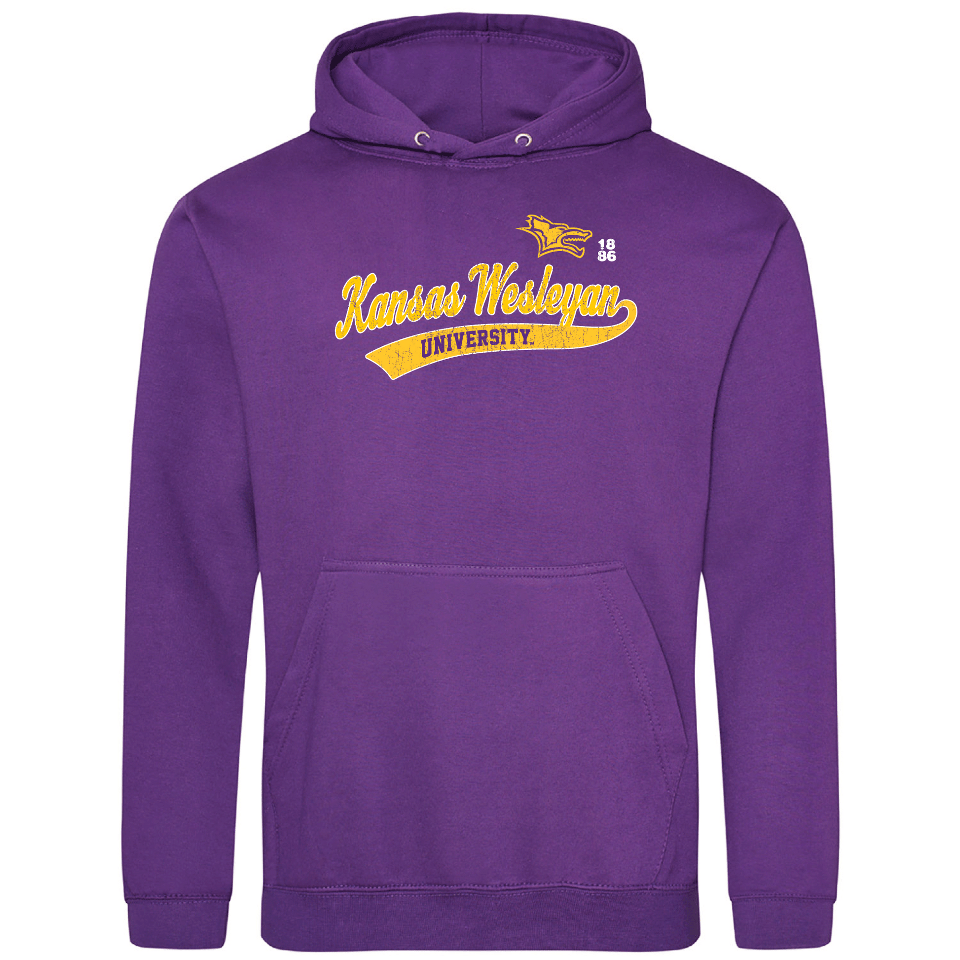 Kansas Wesleyan University Coyotes Old School Long Sleeve T-shirt Unisex