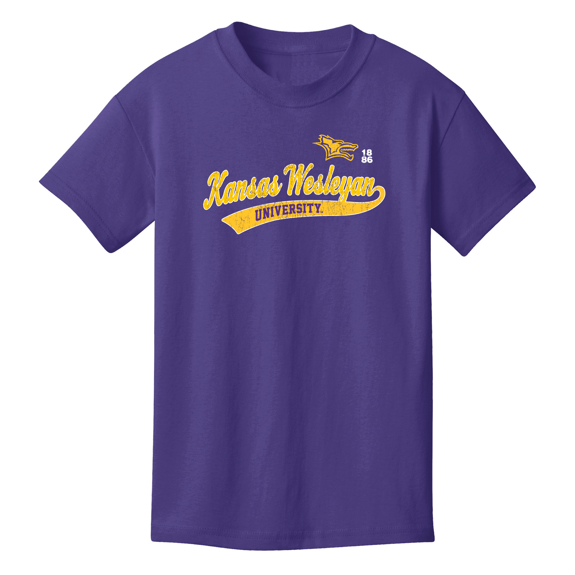 Kansas Wesleyan University Coyotes Old School Youth T-Shirt