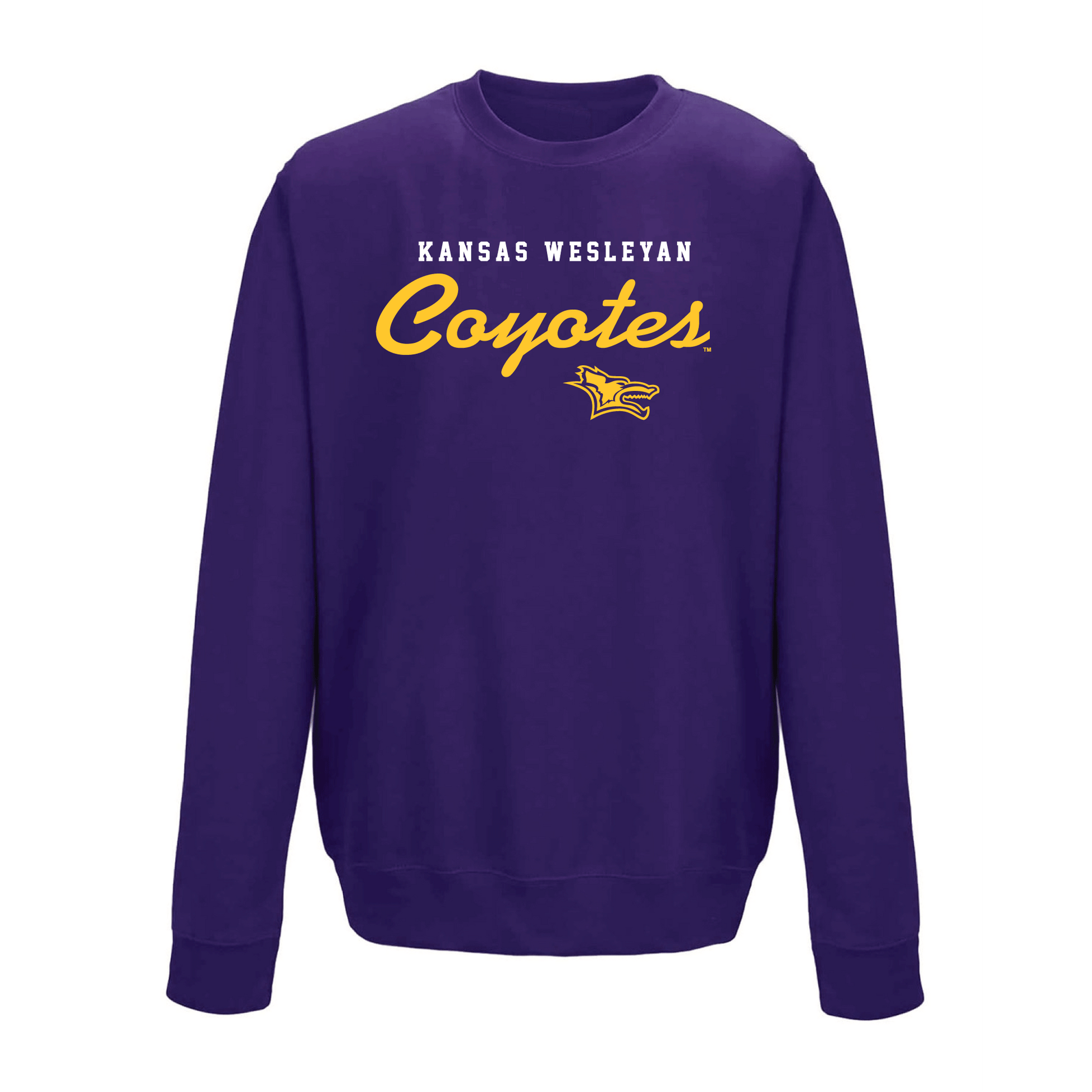 Kansas Wesleyan University Coyotes Machine Script Crewneck Sweatshirt