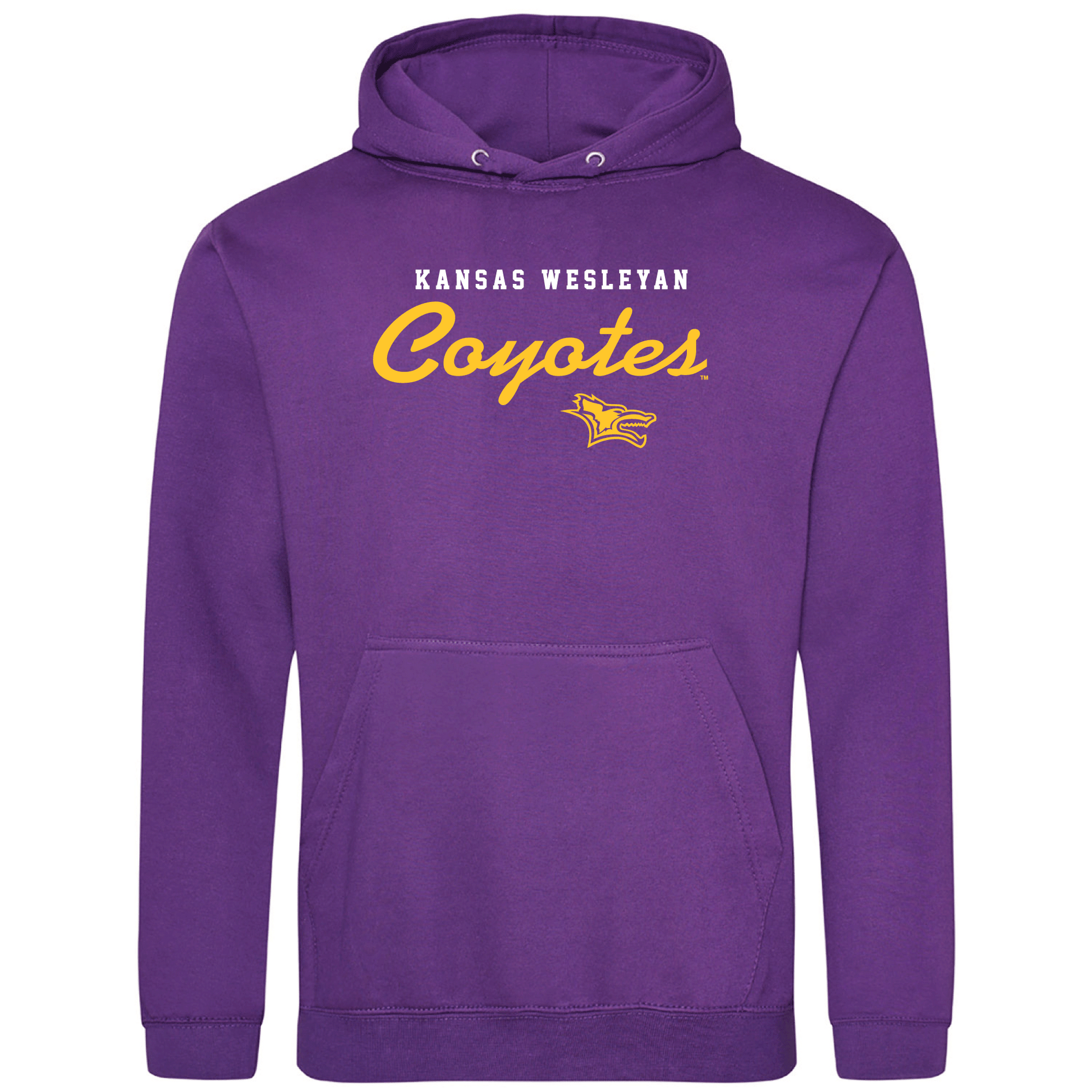 Kansas Wesleyan University Coyotes Machine Script Hooded Sweatshirt