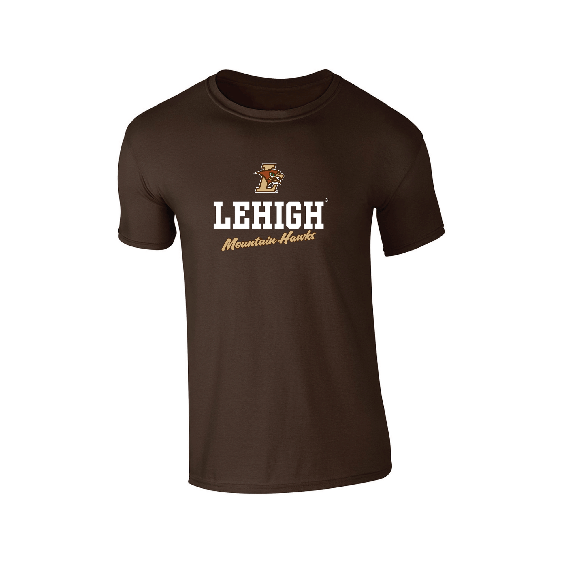 Lehigh University Mountain Hawks Campus Script Adult T-Shirt