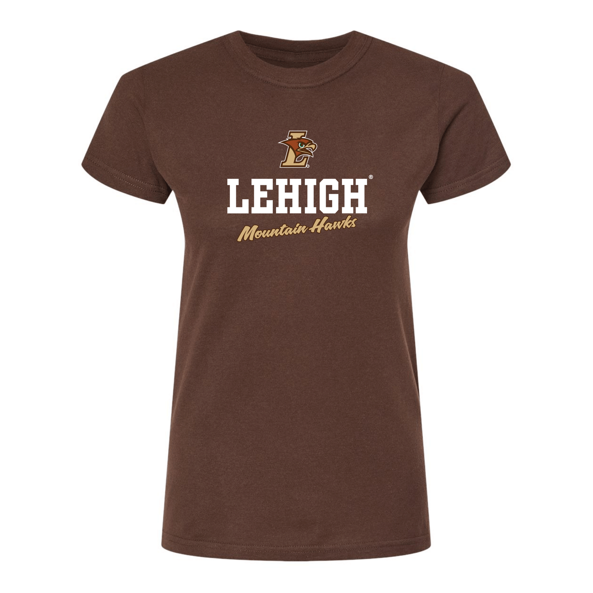 Lehigh University Mountain Hawks Campus Script Womens T-Shirt