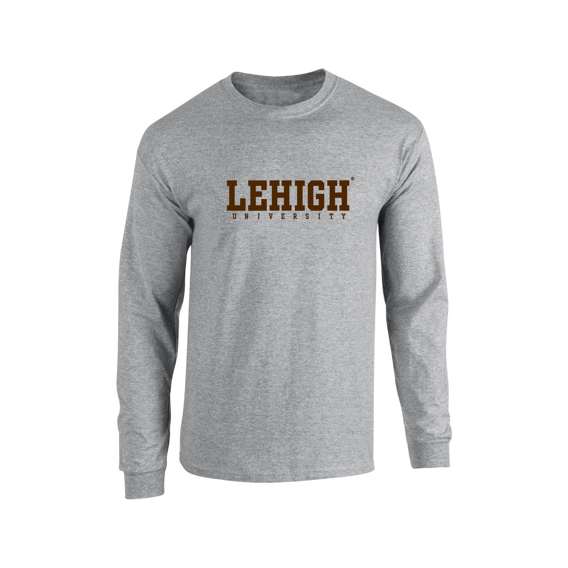 Lehigh University Mountain Hawks Block Adult Long Sleeve T-Shirt