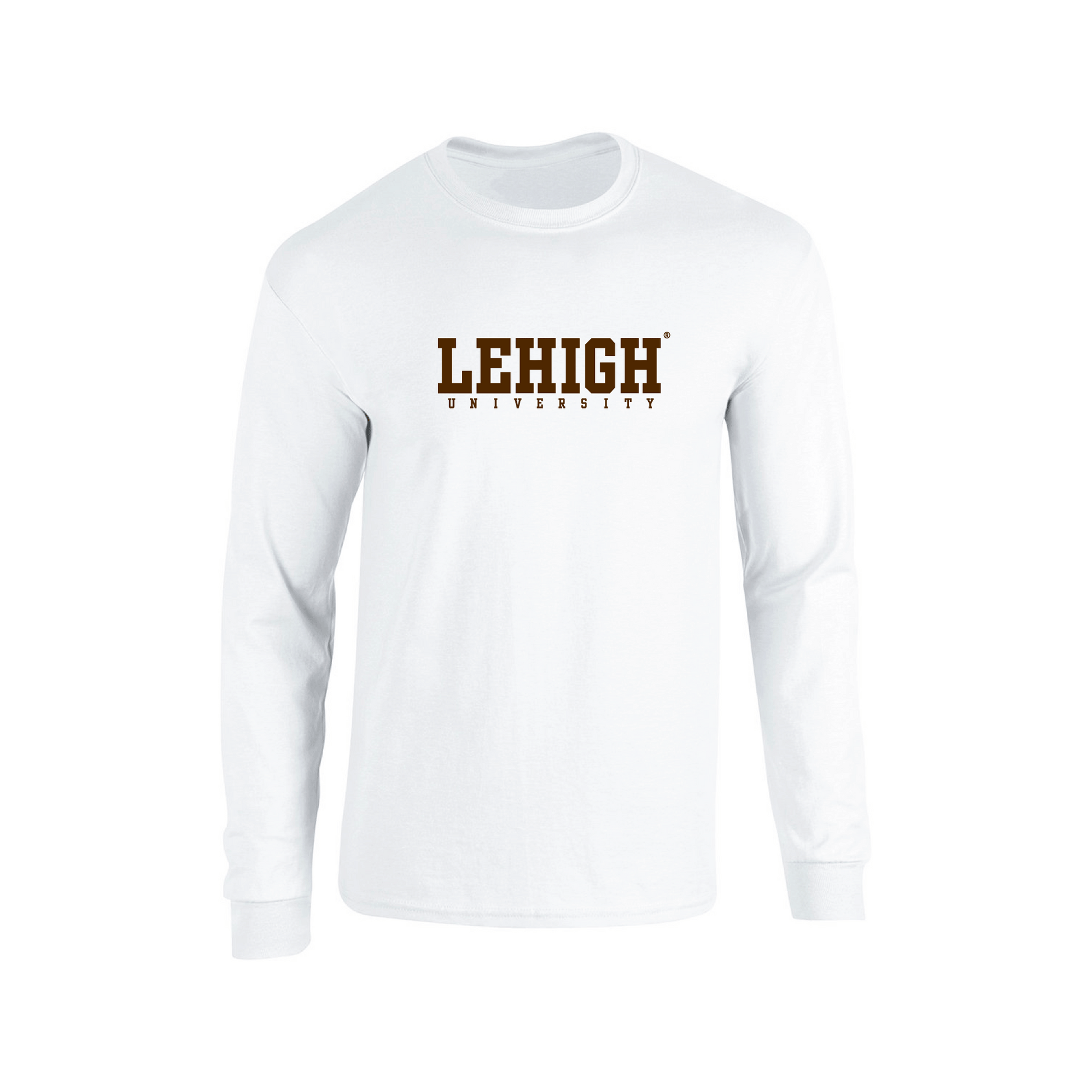 Lehigh University Mountain Hawks Block Adult Long Sleeve T-Shirt