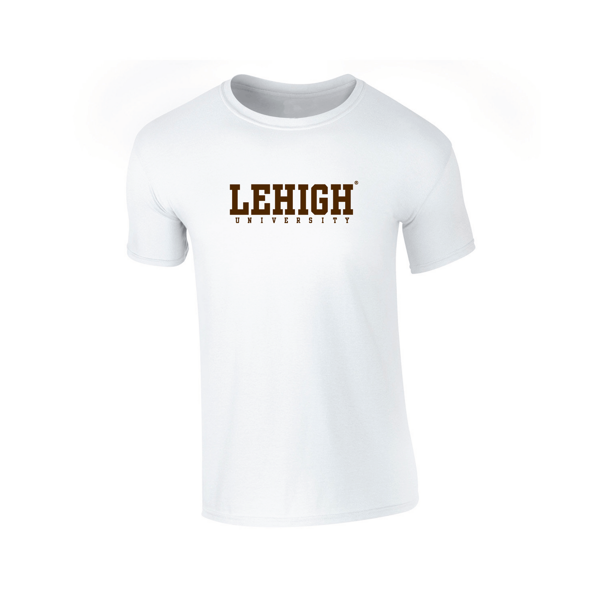 Lehigh University Mountain Hawks Block Adult T-Shirt