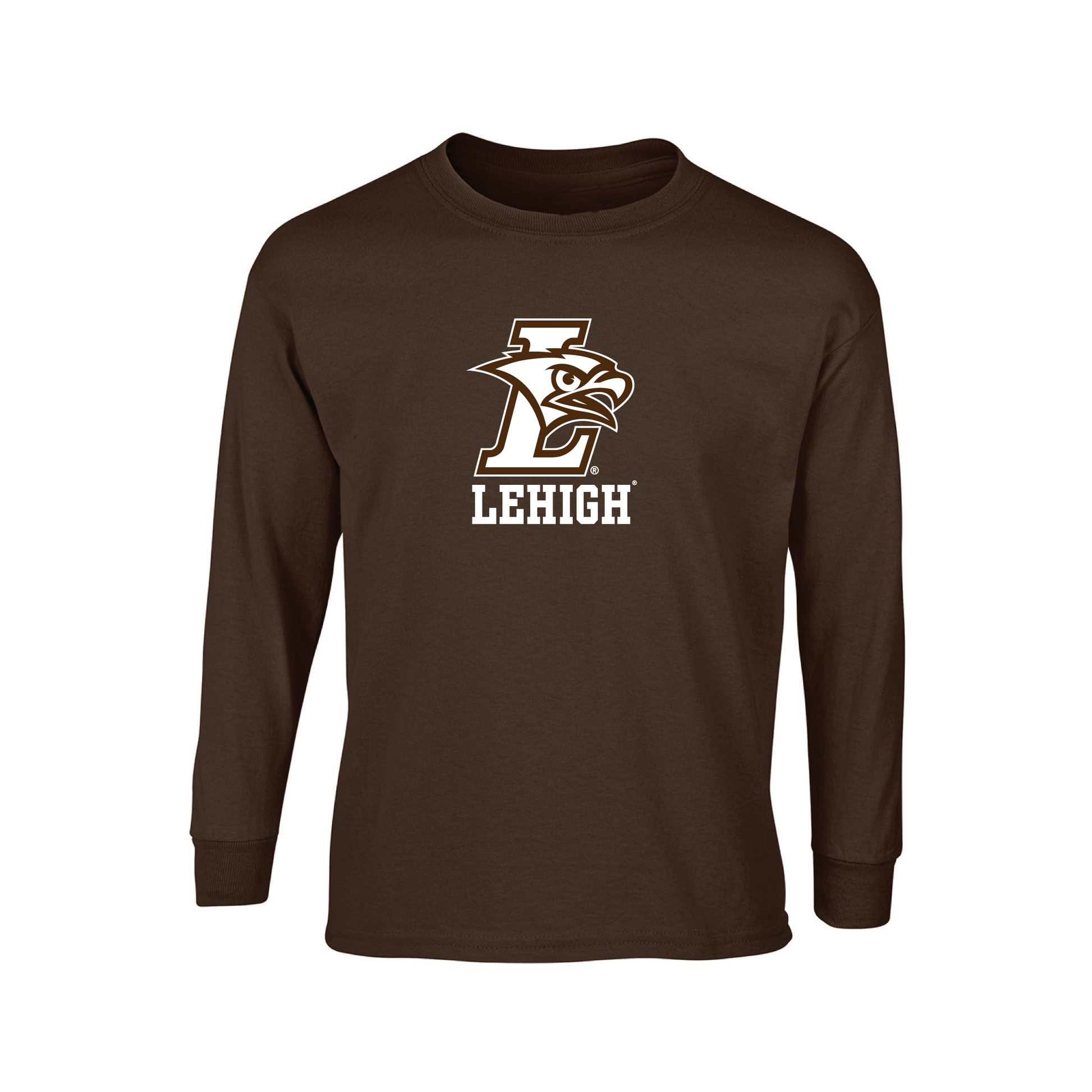 Lehigh University Mountain Hawks Jumbo Logo Adult Long Sleeve T-Shirt