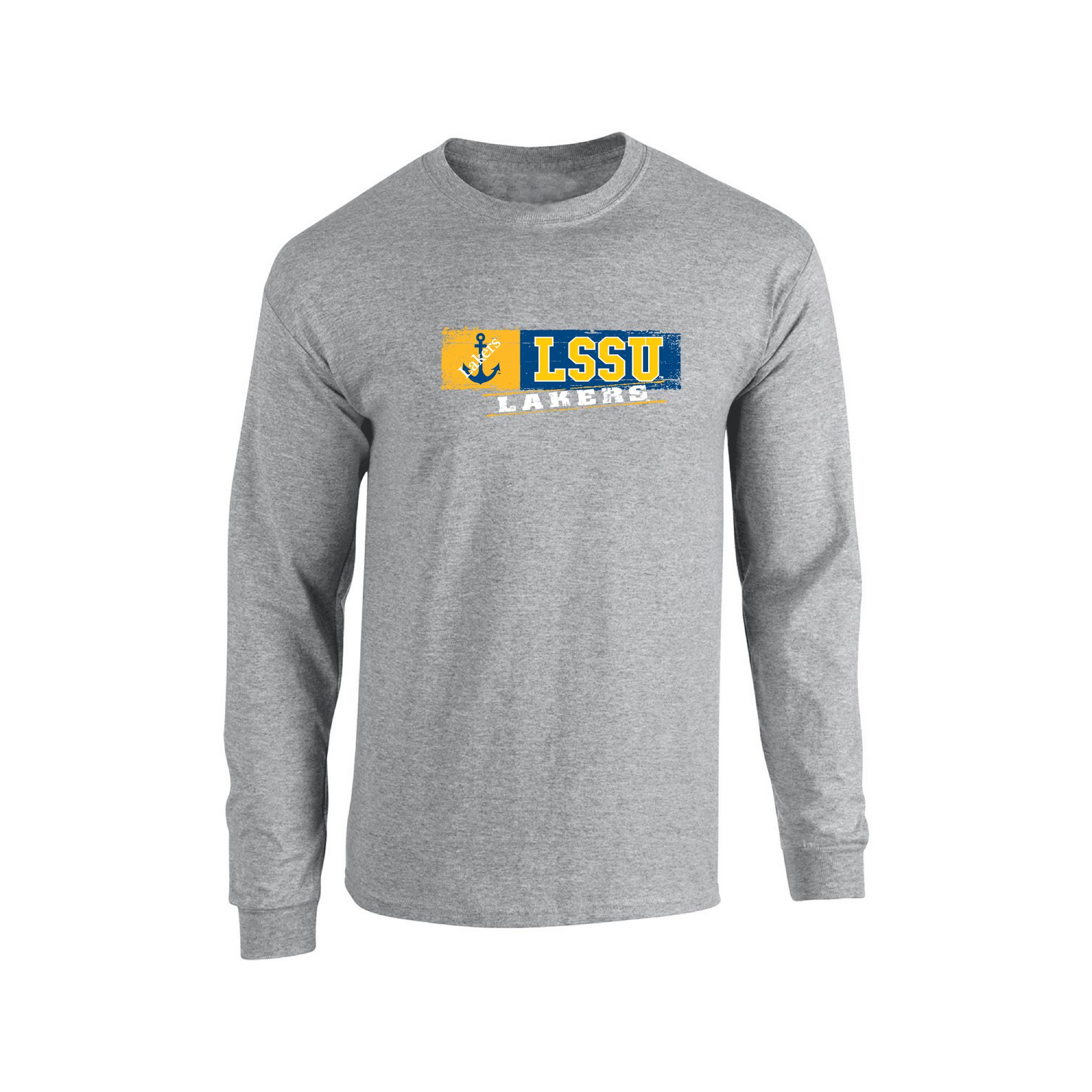 Lake Superior State University Lakers Sticker Adult Long Sleeve T-Shirt