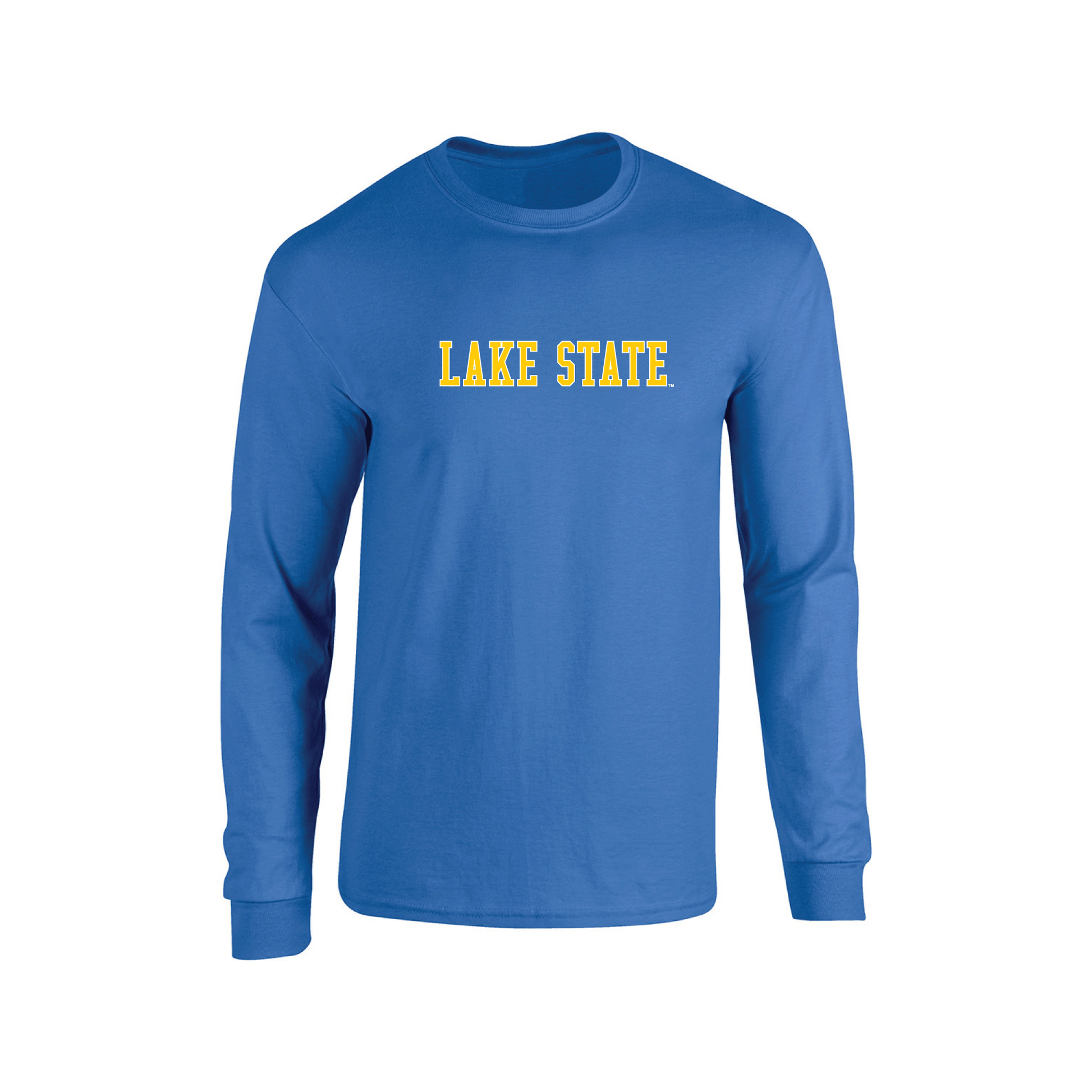 Lake Superior State University Lakers Block Adult Long Sleeve T-Shirt