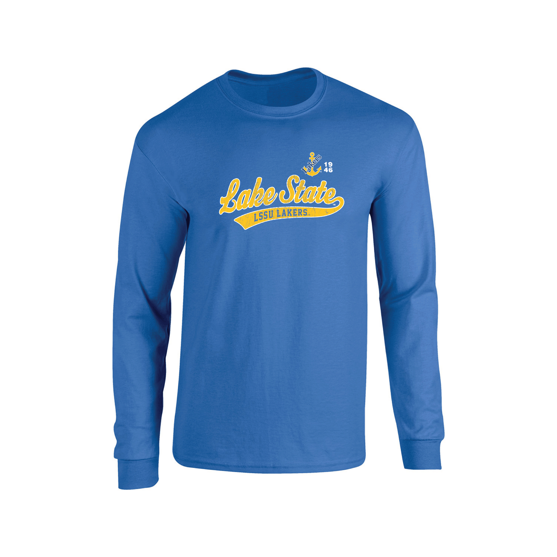 Lake Superior State University Lakers Old School Adult Long Sleeve T-Shirt