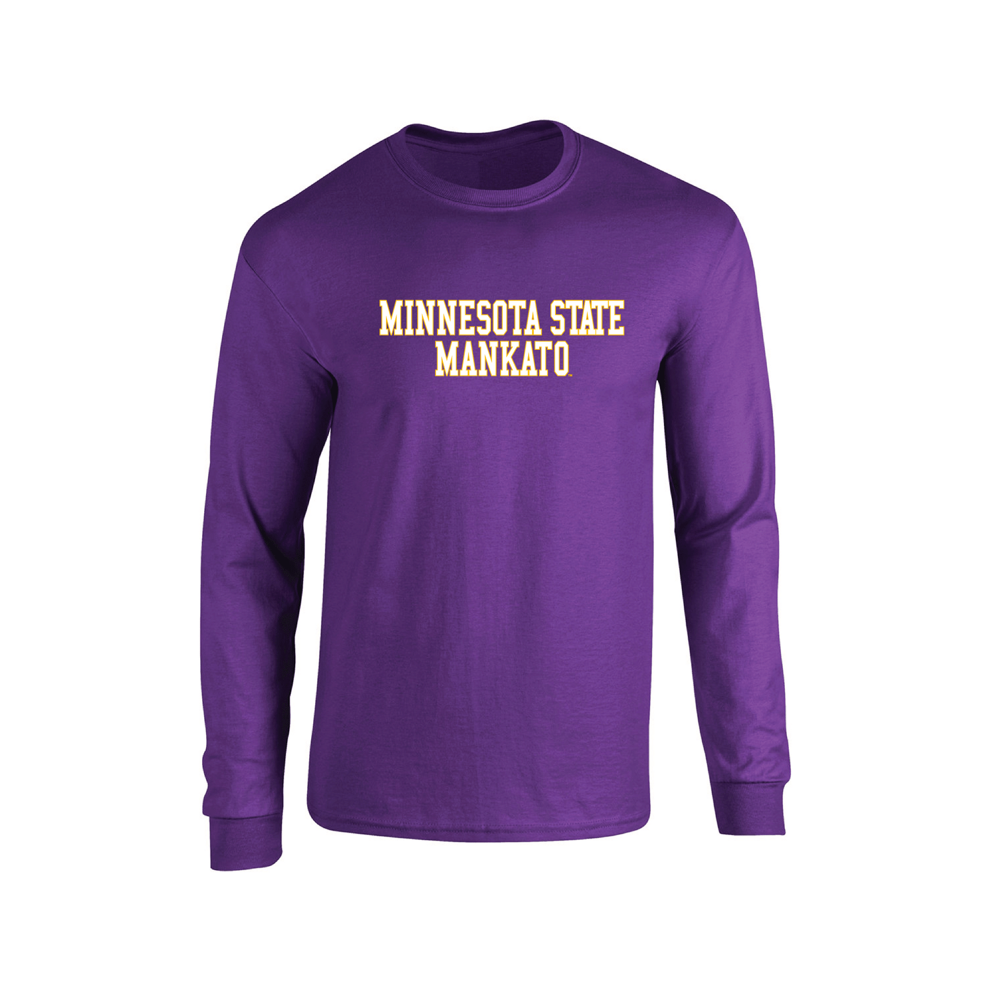 Minnesota State University Mankato Mavericks Block Adult Long Sleeve T-Shirt