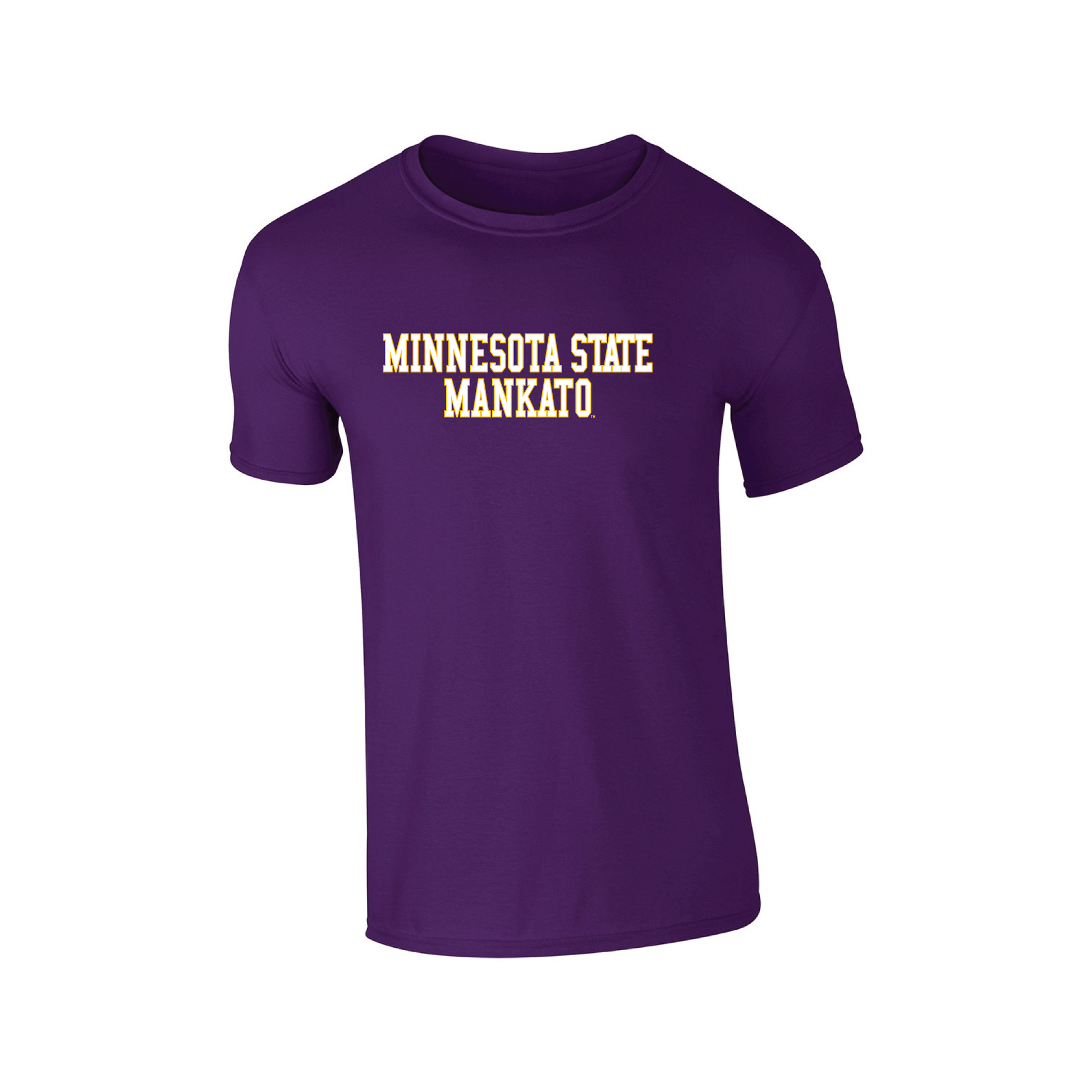 Minnesota State University Mankato Mavericks Block Adult T-Shirt