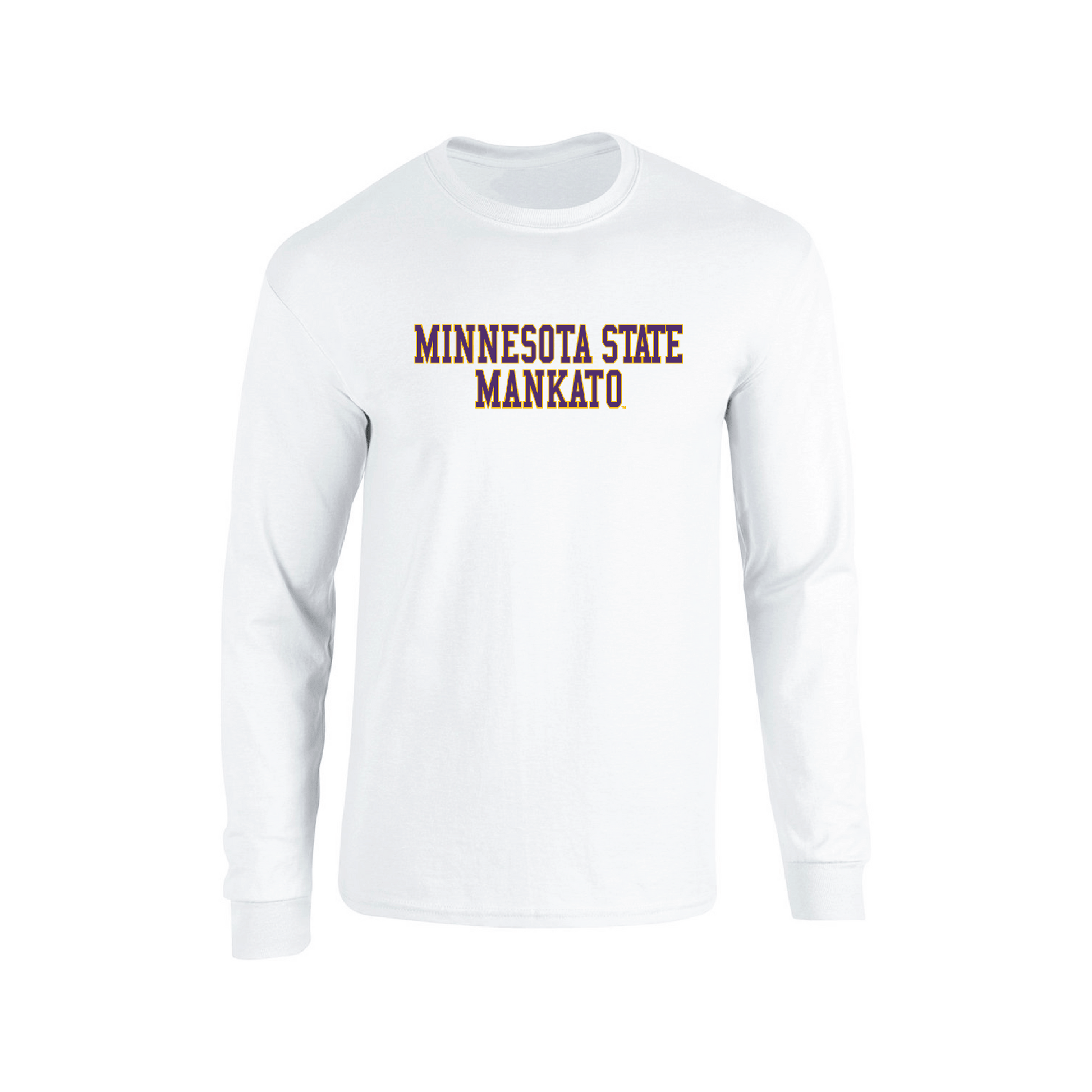 Minnesota State University Mankato Mavericks Block Adult Long Sleeve T-Shirt