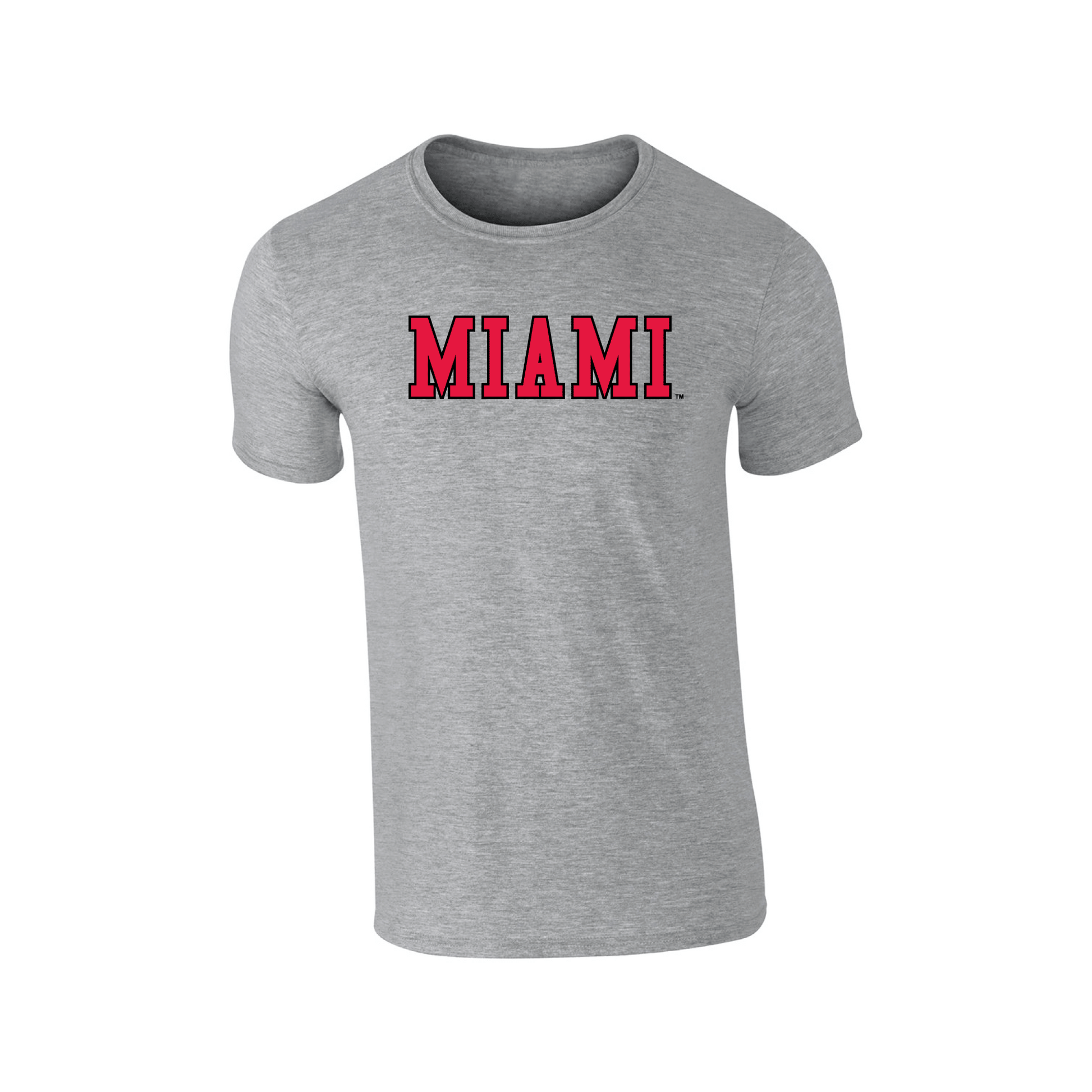 Miami University RedHawks Block Adult T-Shirt