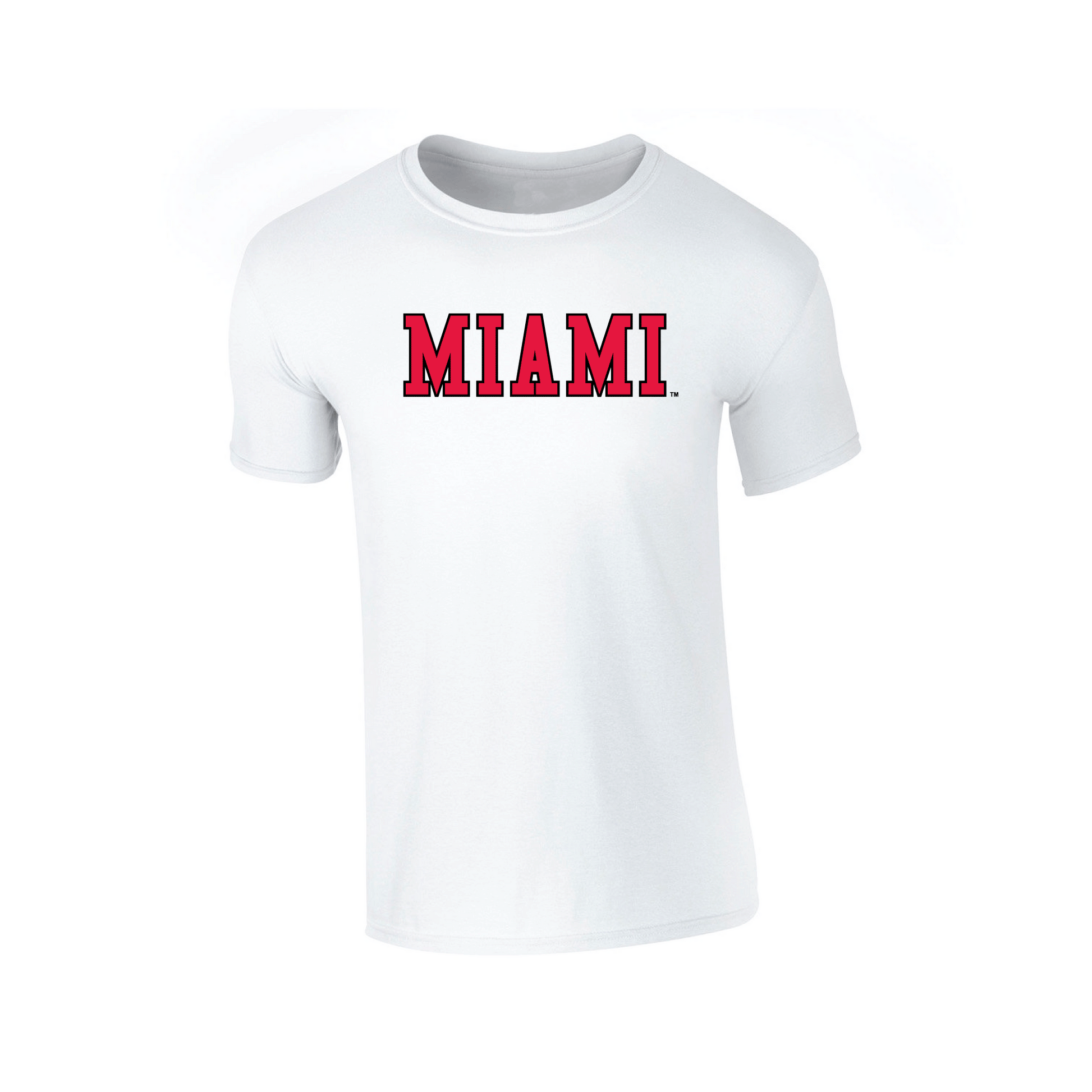 Miami University RedHawks Block Adult T-Shirt