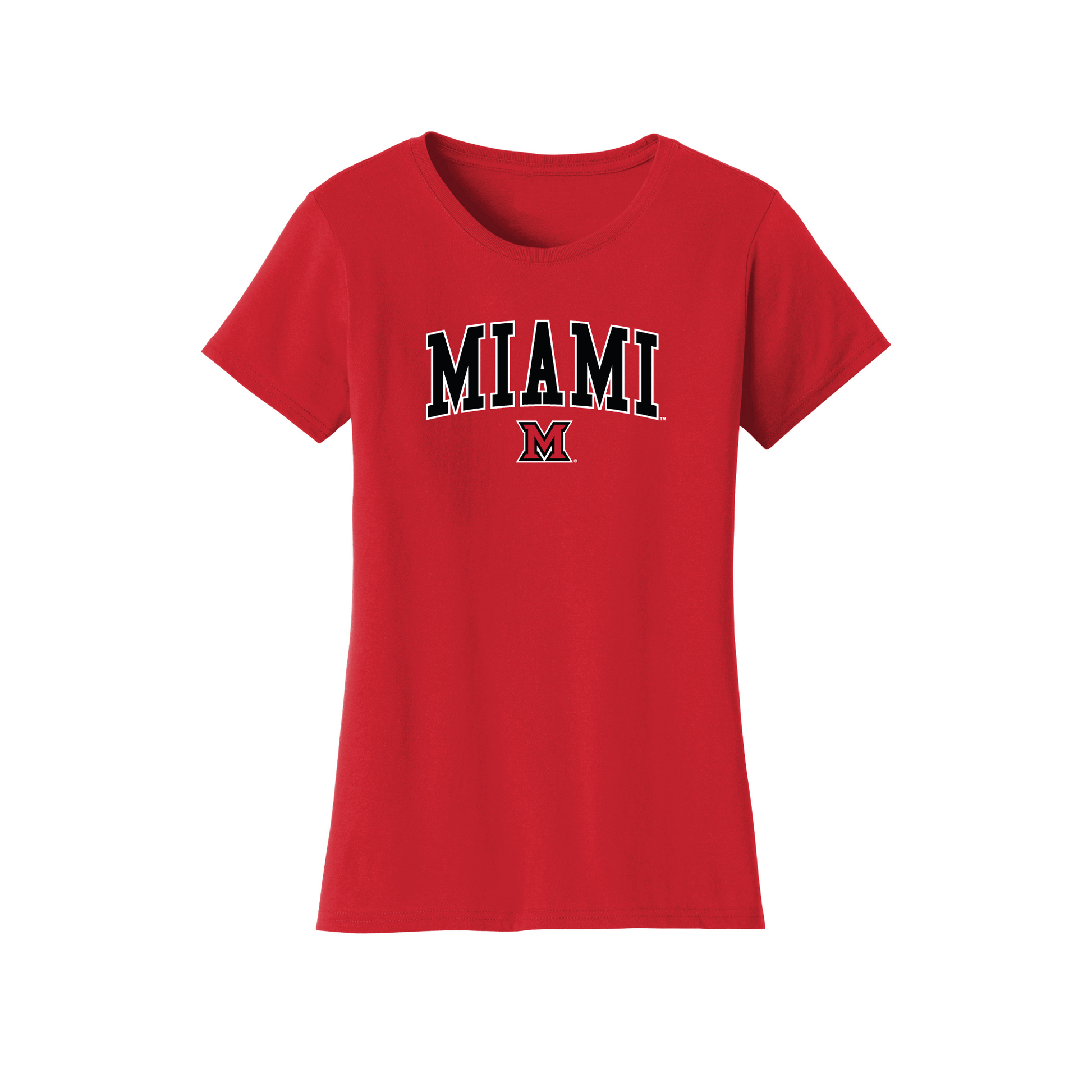 Miami University RedHawks Jumbo Arch Womens T-Shirt