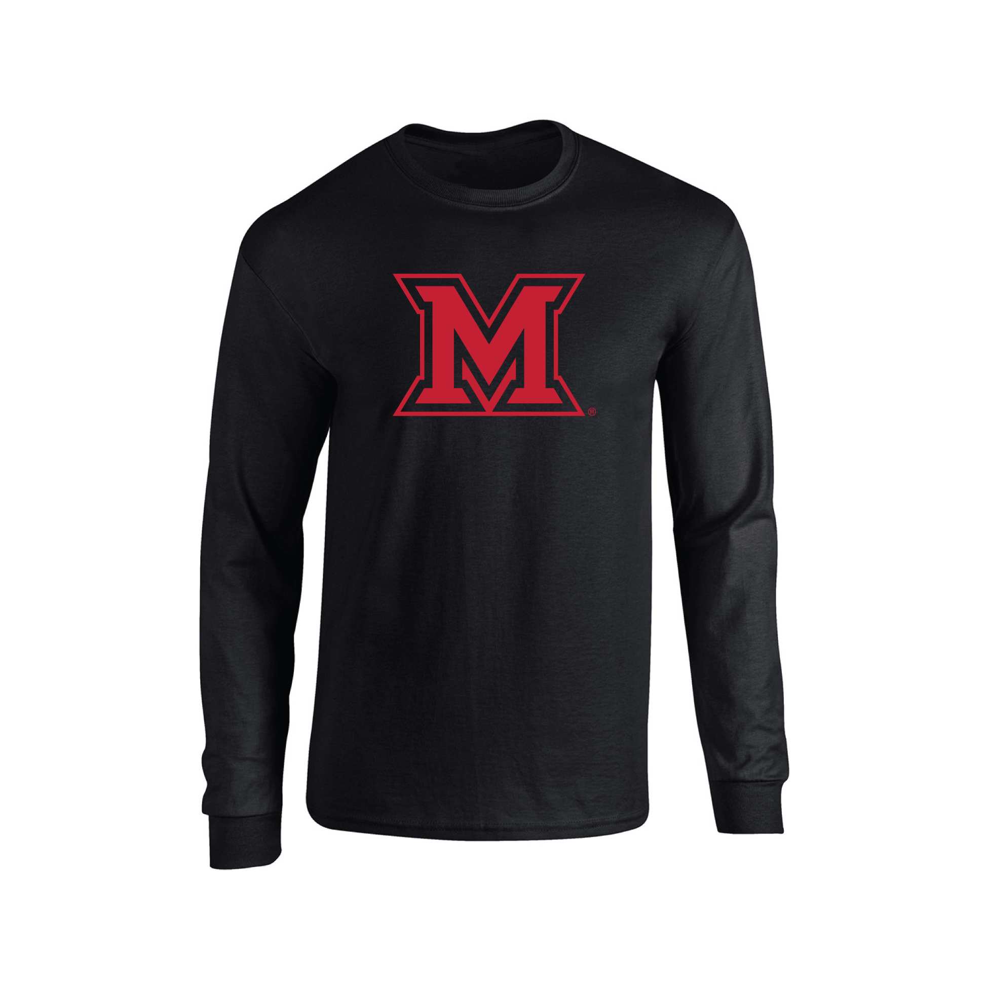 Miami University RedHawks Jumbo Logo Adult Long Sleeve T-Shirt