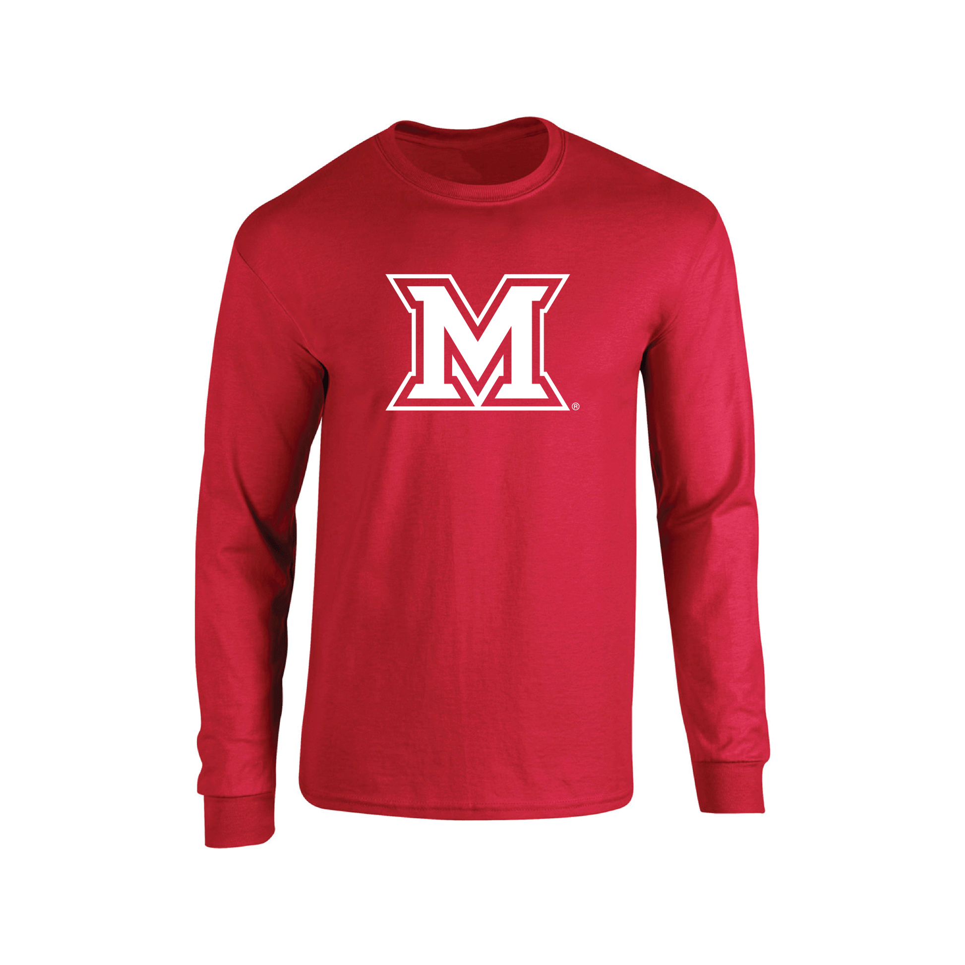 Miami University RedHawks Jumbo Logo Adult Long Sleeve T-Shirt