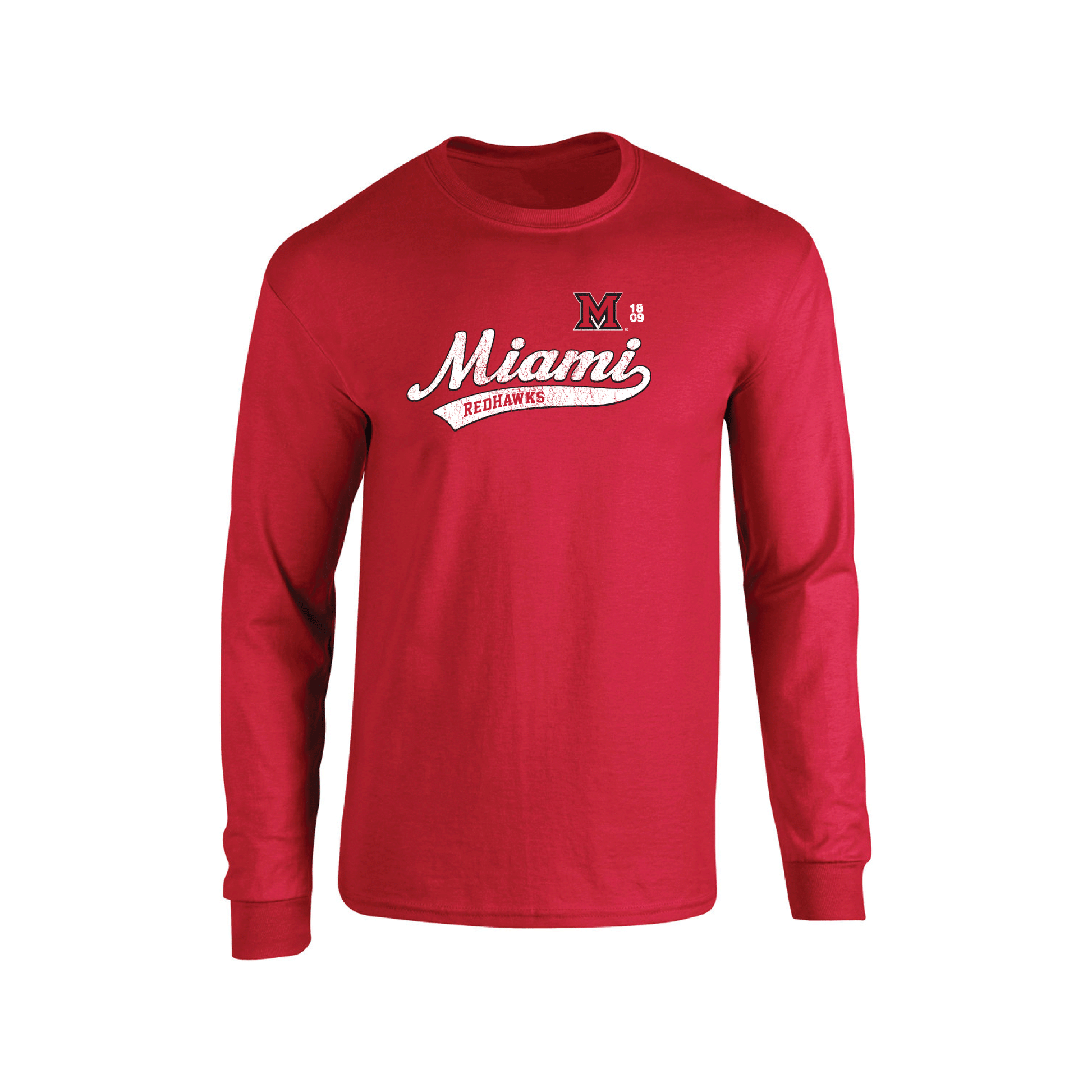 Miami University RedHawks Old School Adult Long Sleeve T-Shirt