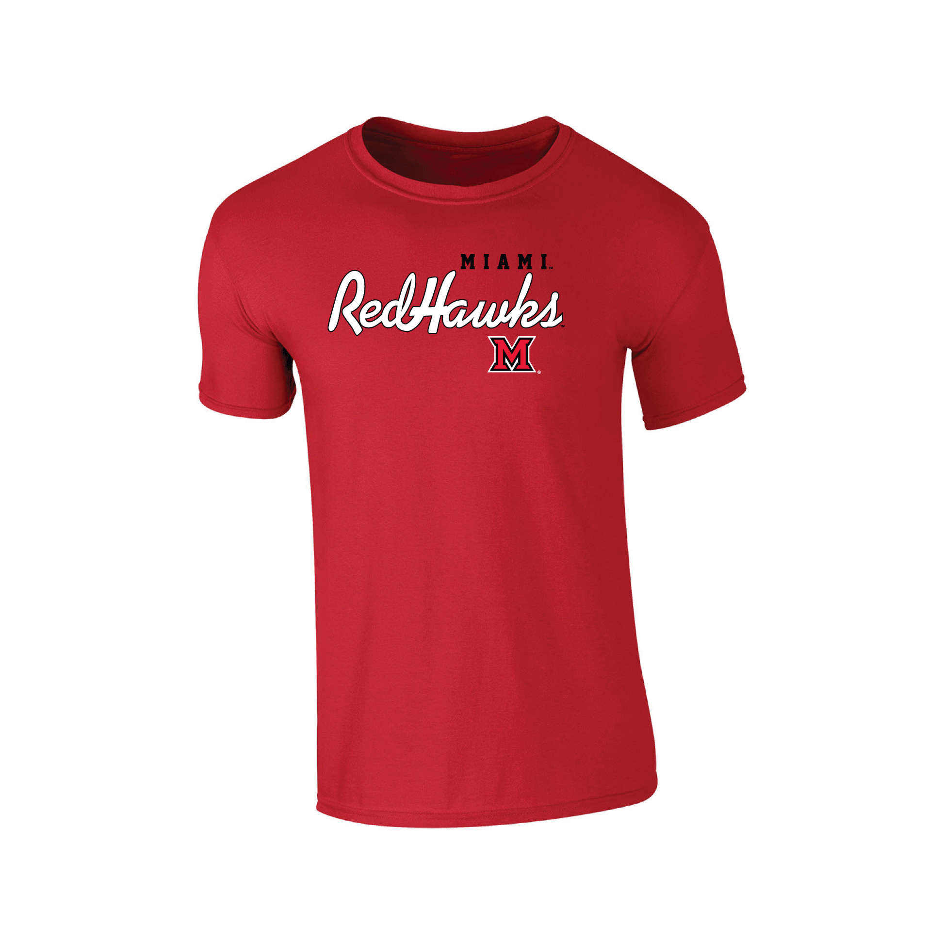 Miami University RedHawks Machine Script Adult T-Shirt