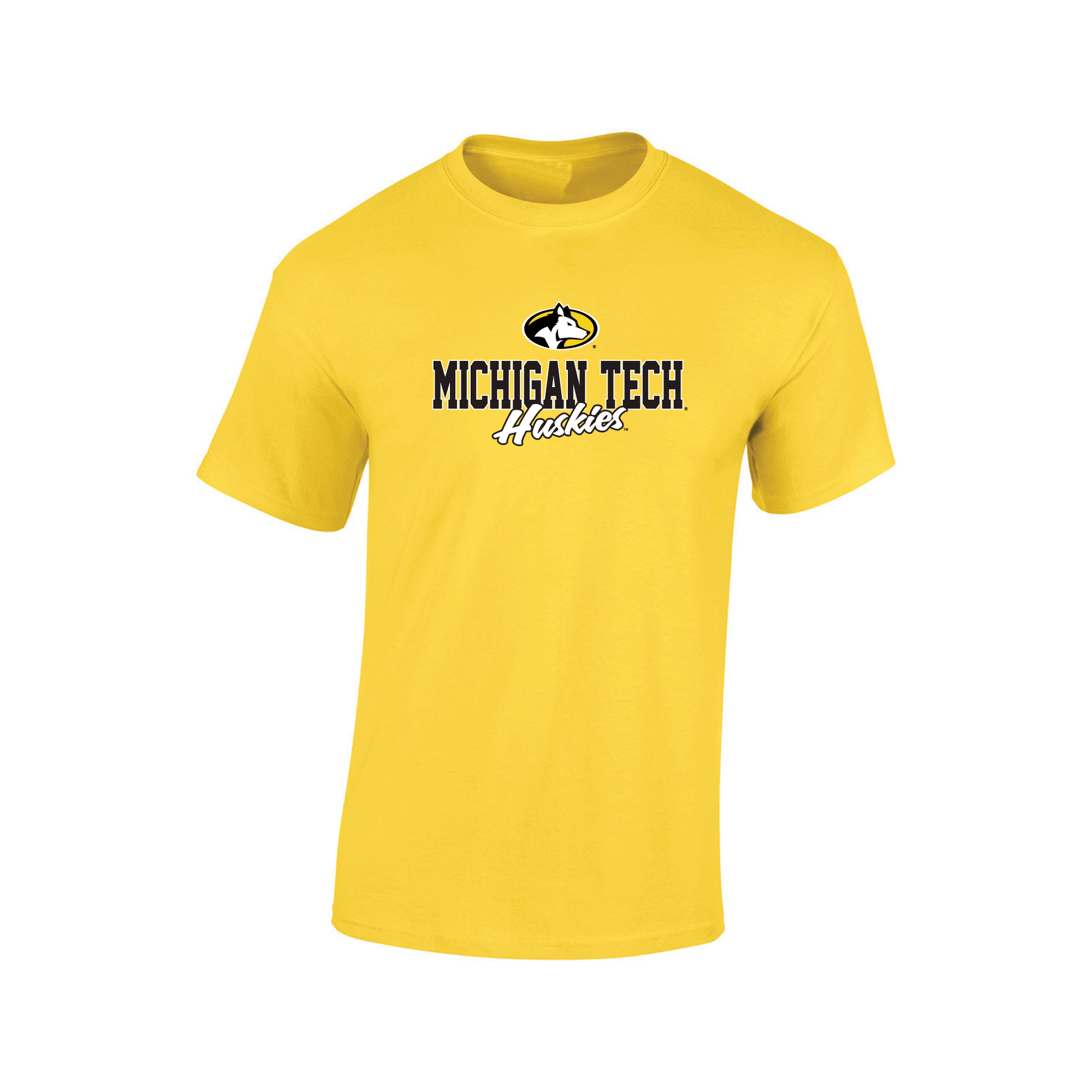 Michigan Technological University Huskies Campus Script Adult T-Shirt