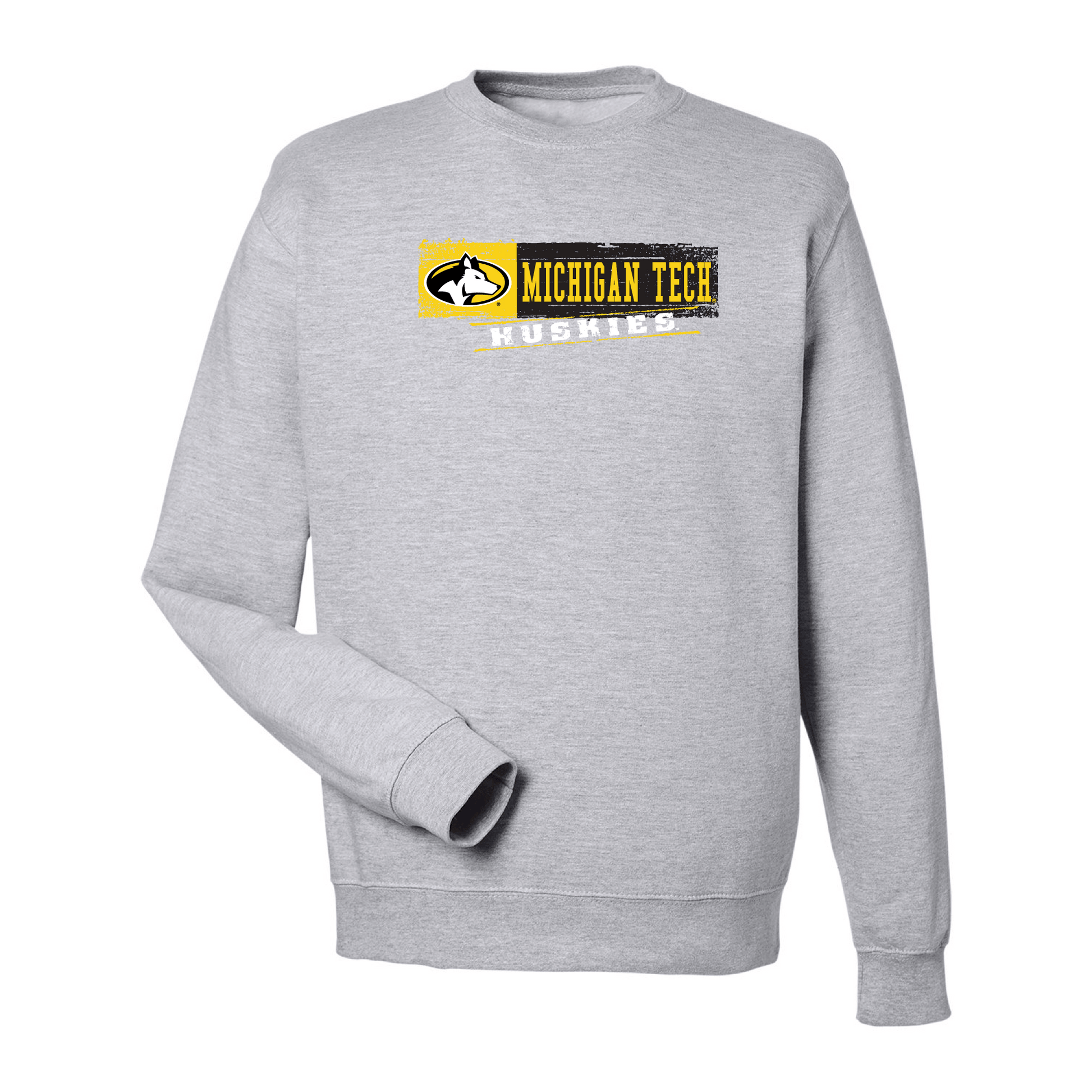 Michigan Technological University Huskies Sticker Crewneck Sweatshirt