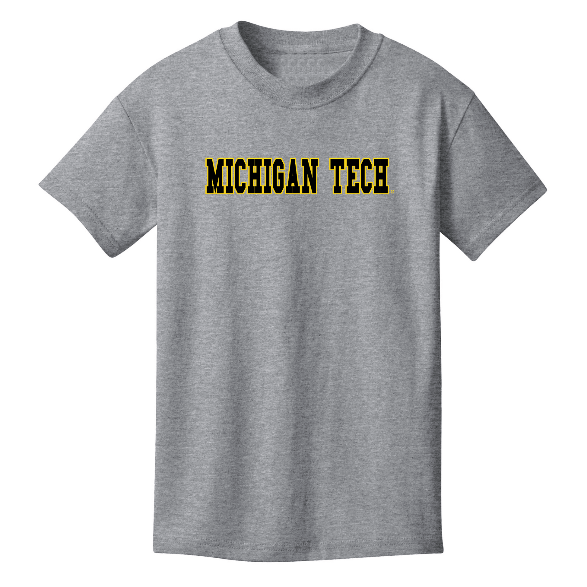 Michigan Technological University Huskies Block Youth T-Shirt