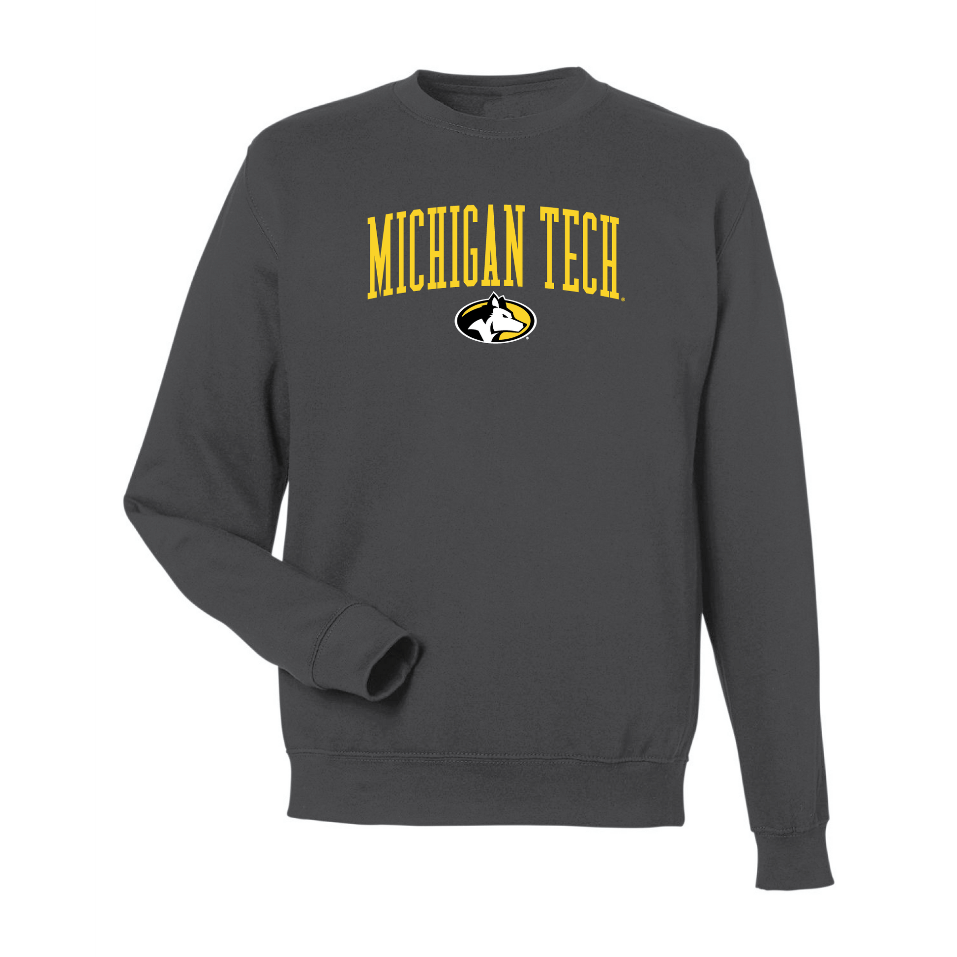 Michigan Technological University Huskies Jumbo Arch Crewneck Sweatshirt